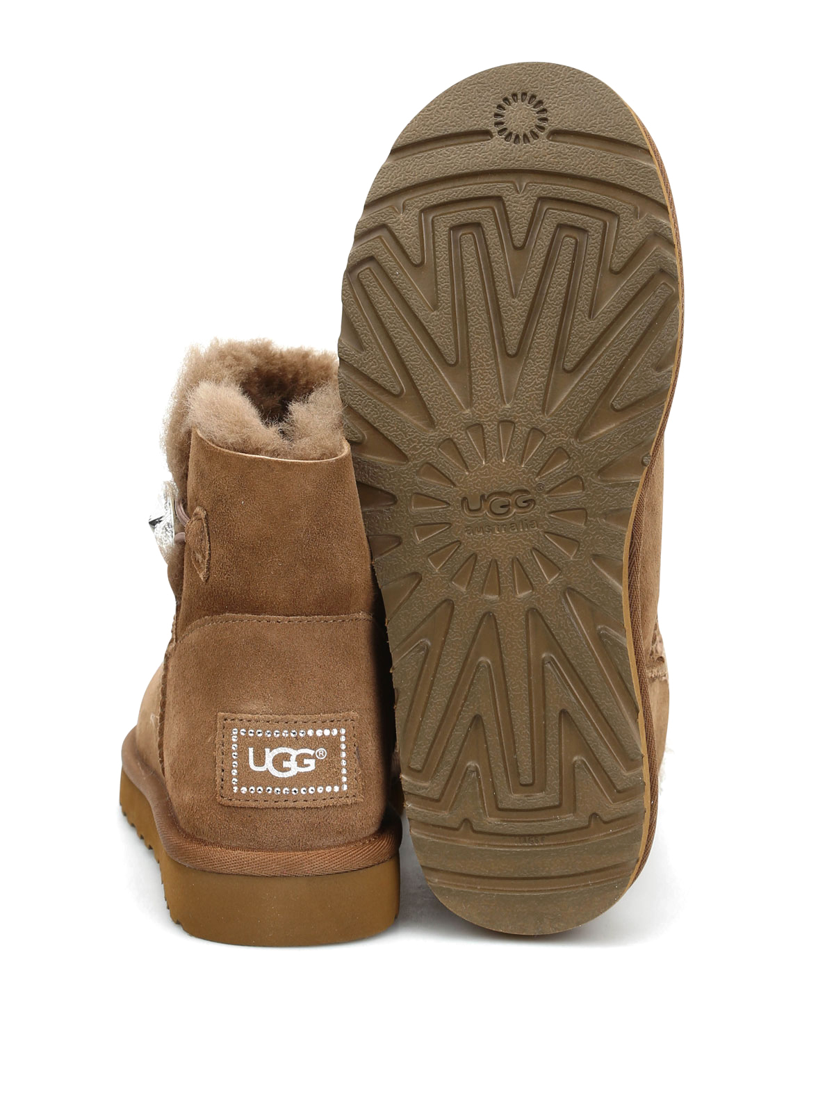 ugg mini bailey button beige