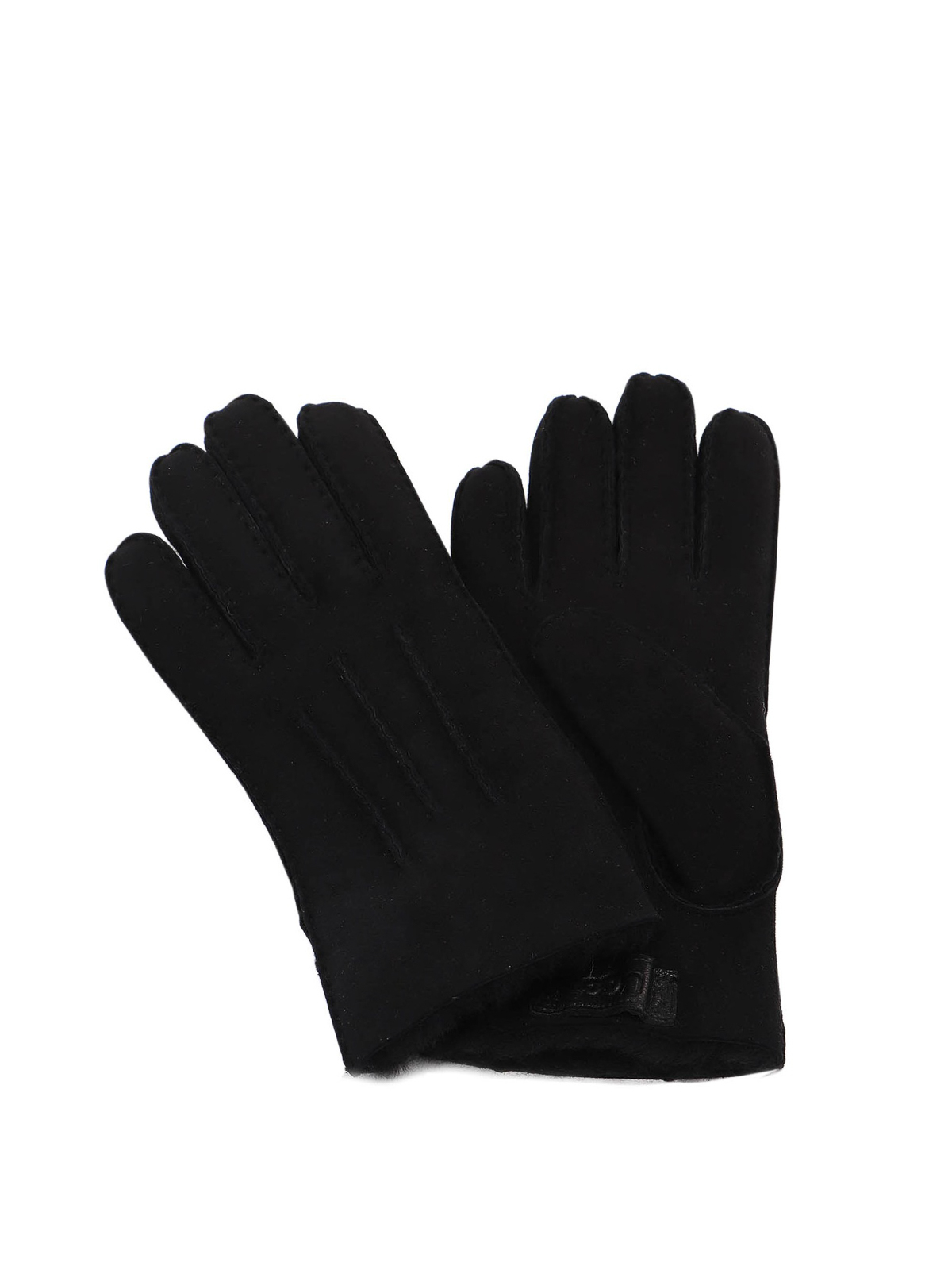 Ugg Water Repellent Shearling Gloves In Black