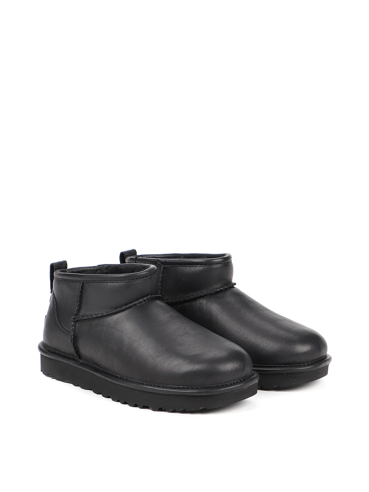 ugg classic ultra mini black leather