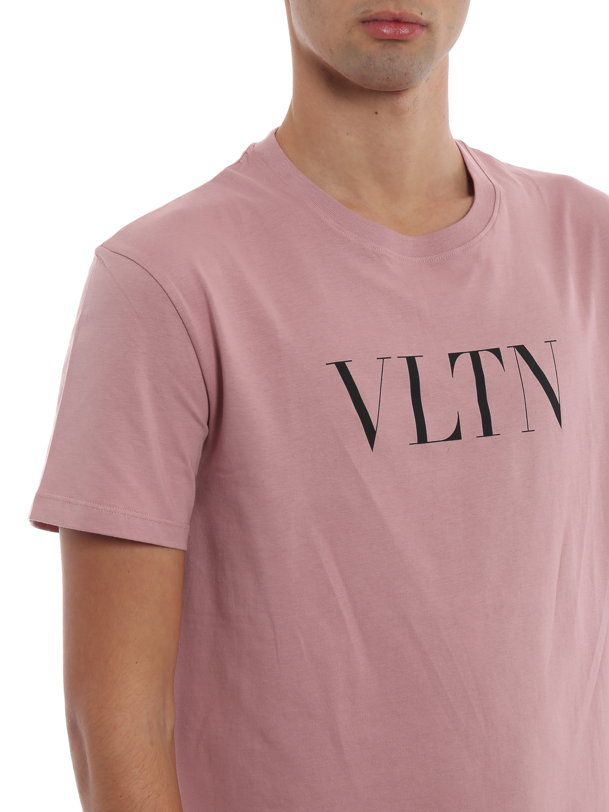 T-shirts Valentino - Antique rose VLTN logo print T-shirt 