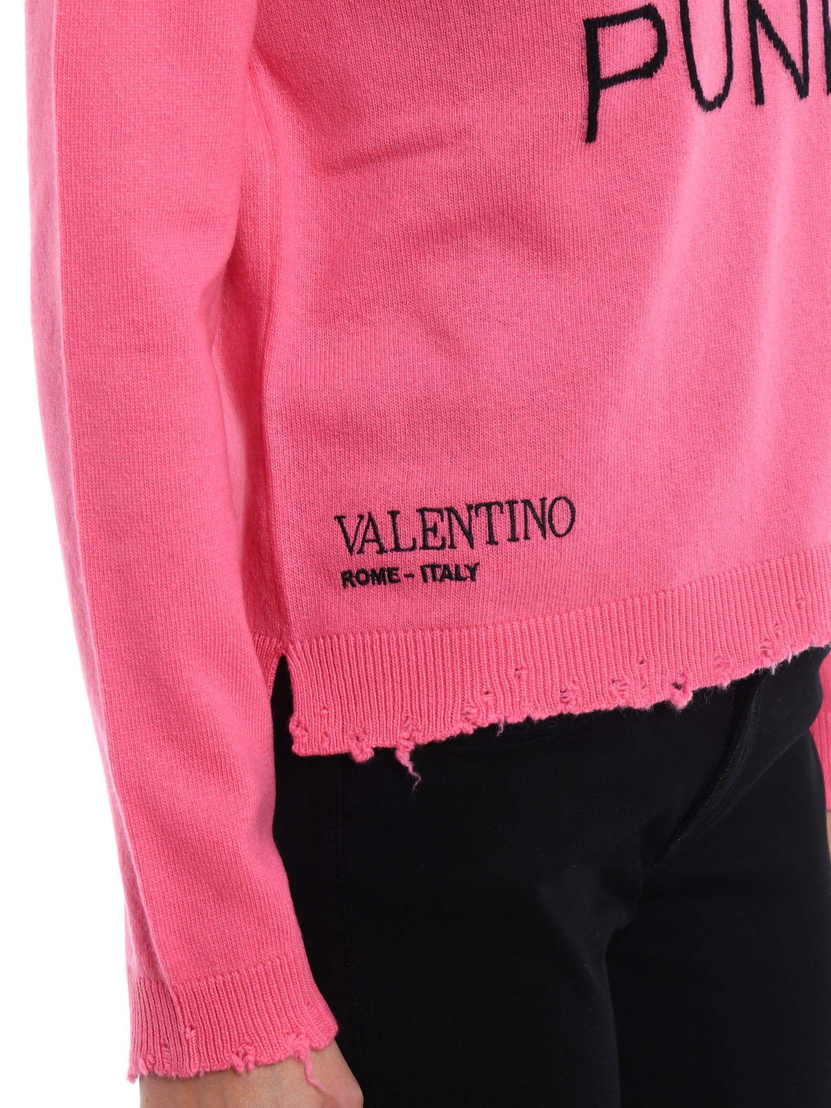 Crew necks Valentino - Pink is destroyed sweater - PB3KC0623S90HO