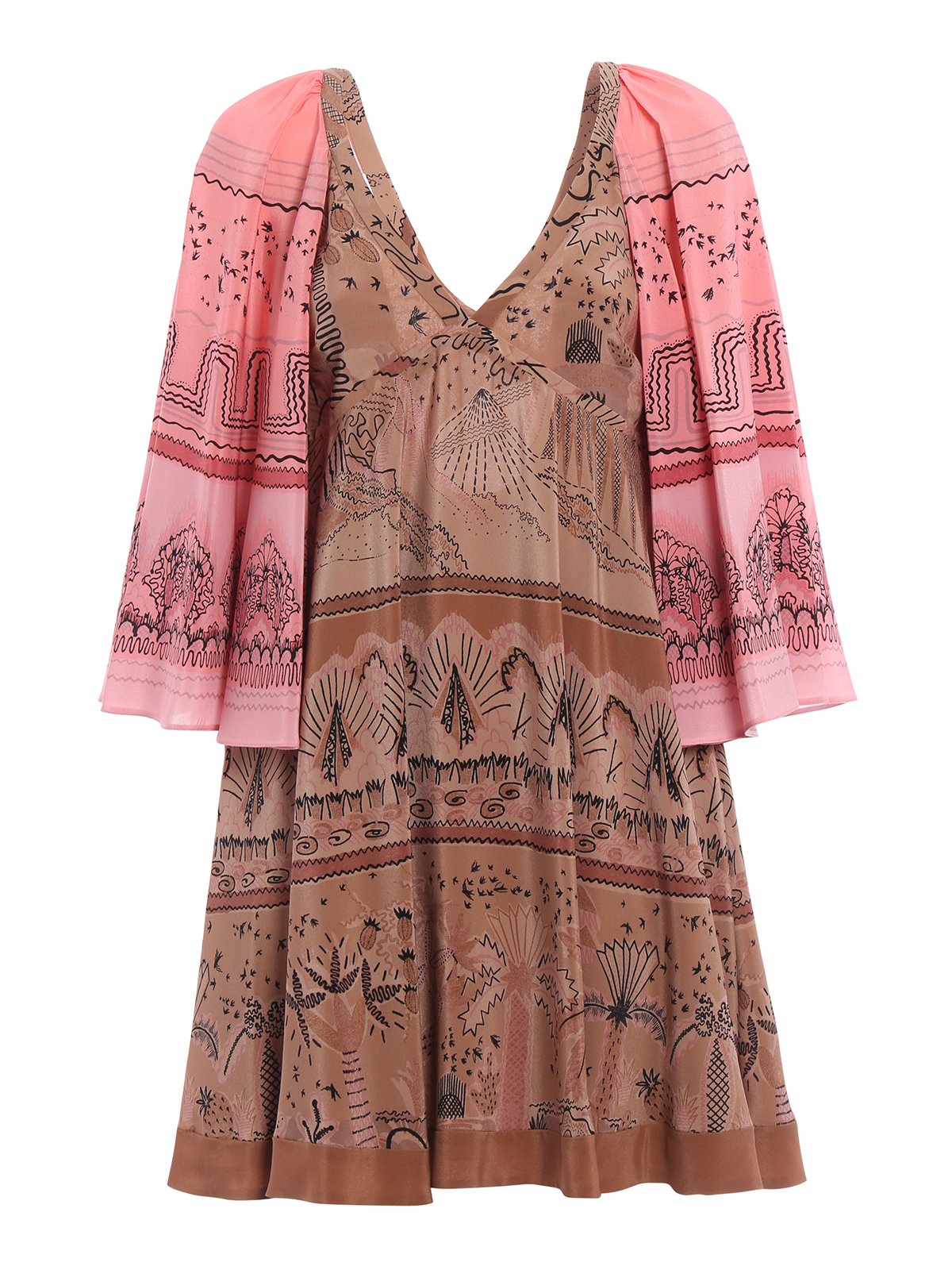 Valentino - Zandra Rhodes silk dress - cocktail dresses - MB0VACY53A1GM6