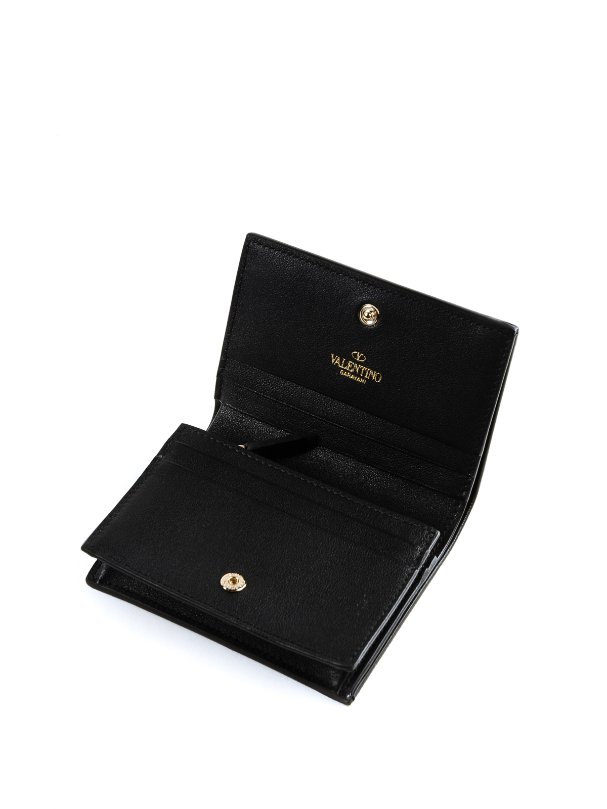 Wallets & purses Valentino Garavani - VLTN black leather flap 