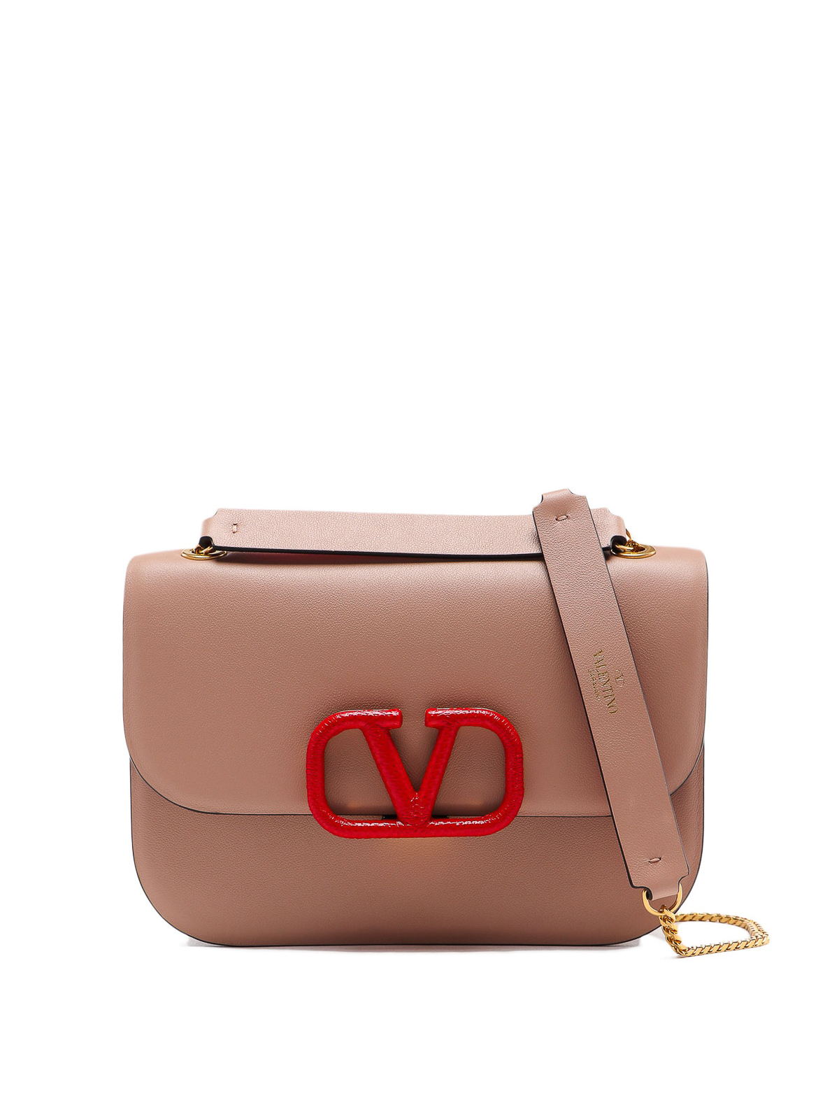 Valentino Garavani Small Vlock Calfskin Cross Body Bag In Pink