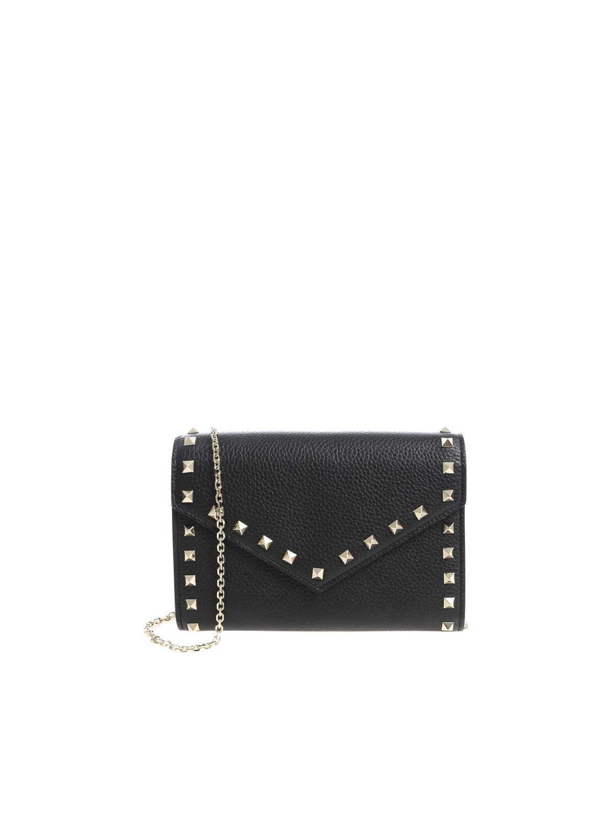 valentino studded clutch