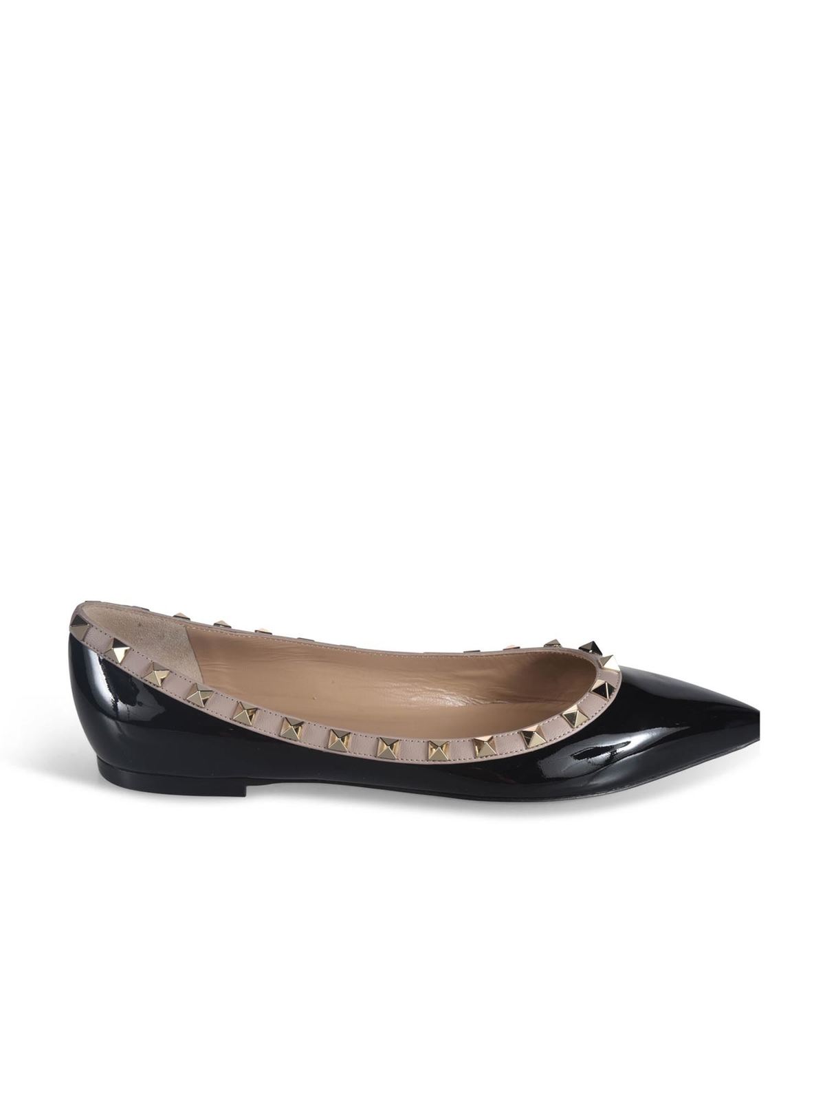 valentino black flat shoes