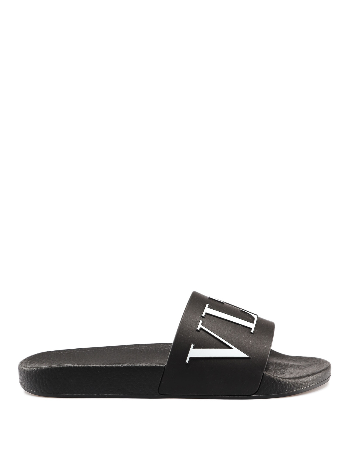 Flip flops Valentino Garavani - VLTN black rubber slide sandals 