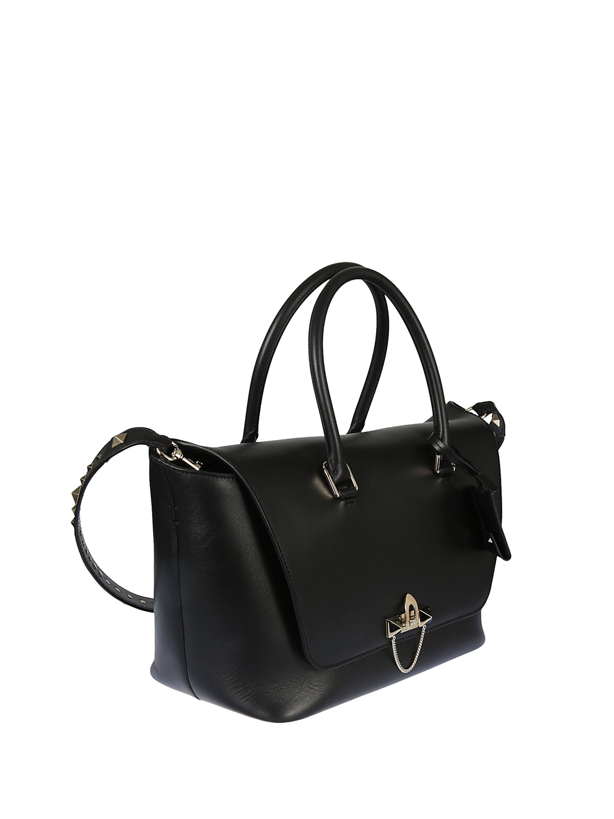 Bowling bags Valentino Demilune black leather satchel - NW0B0A46MIV0NO