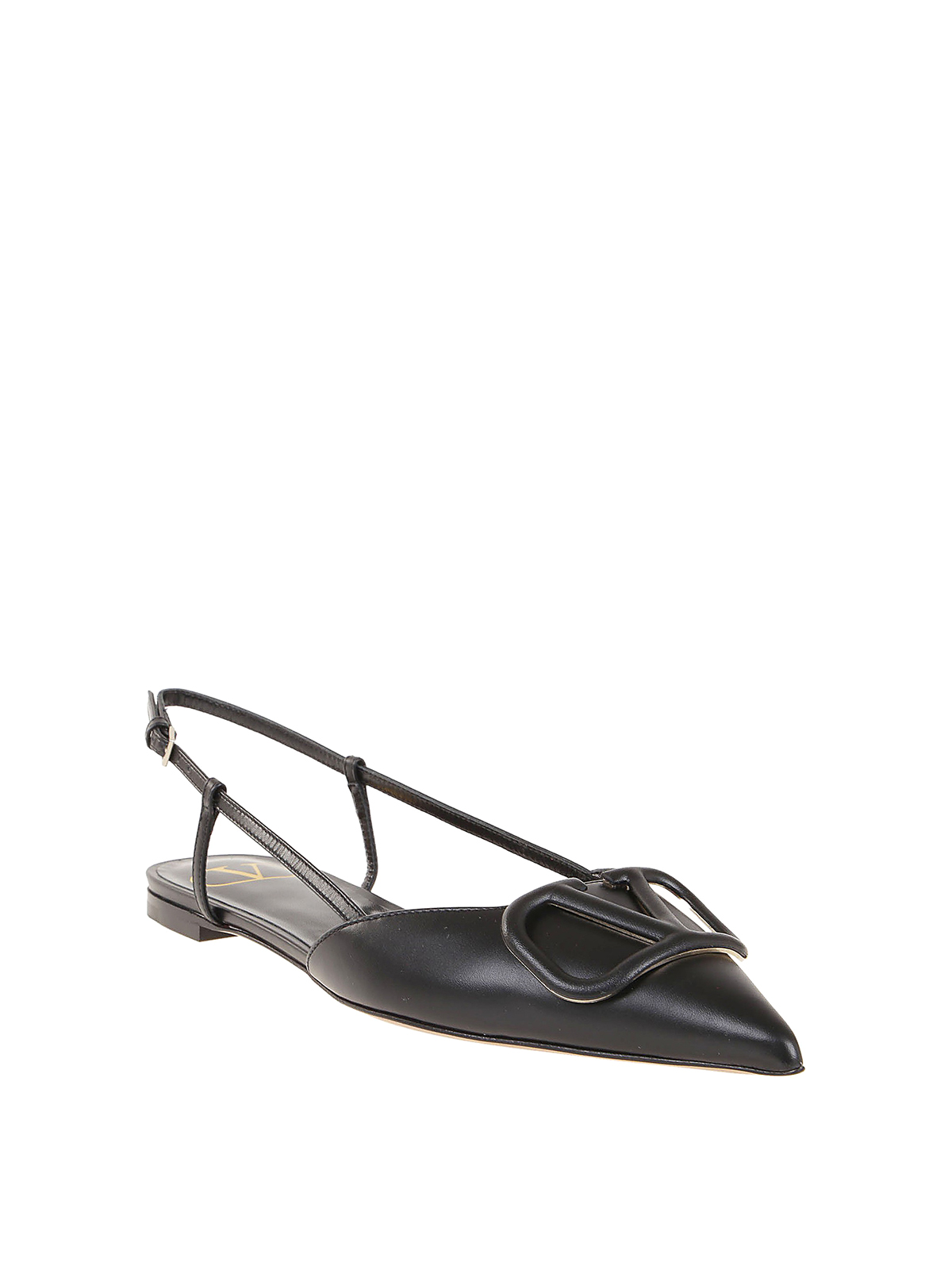 valentino black flat shoes