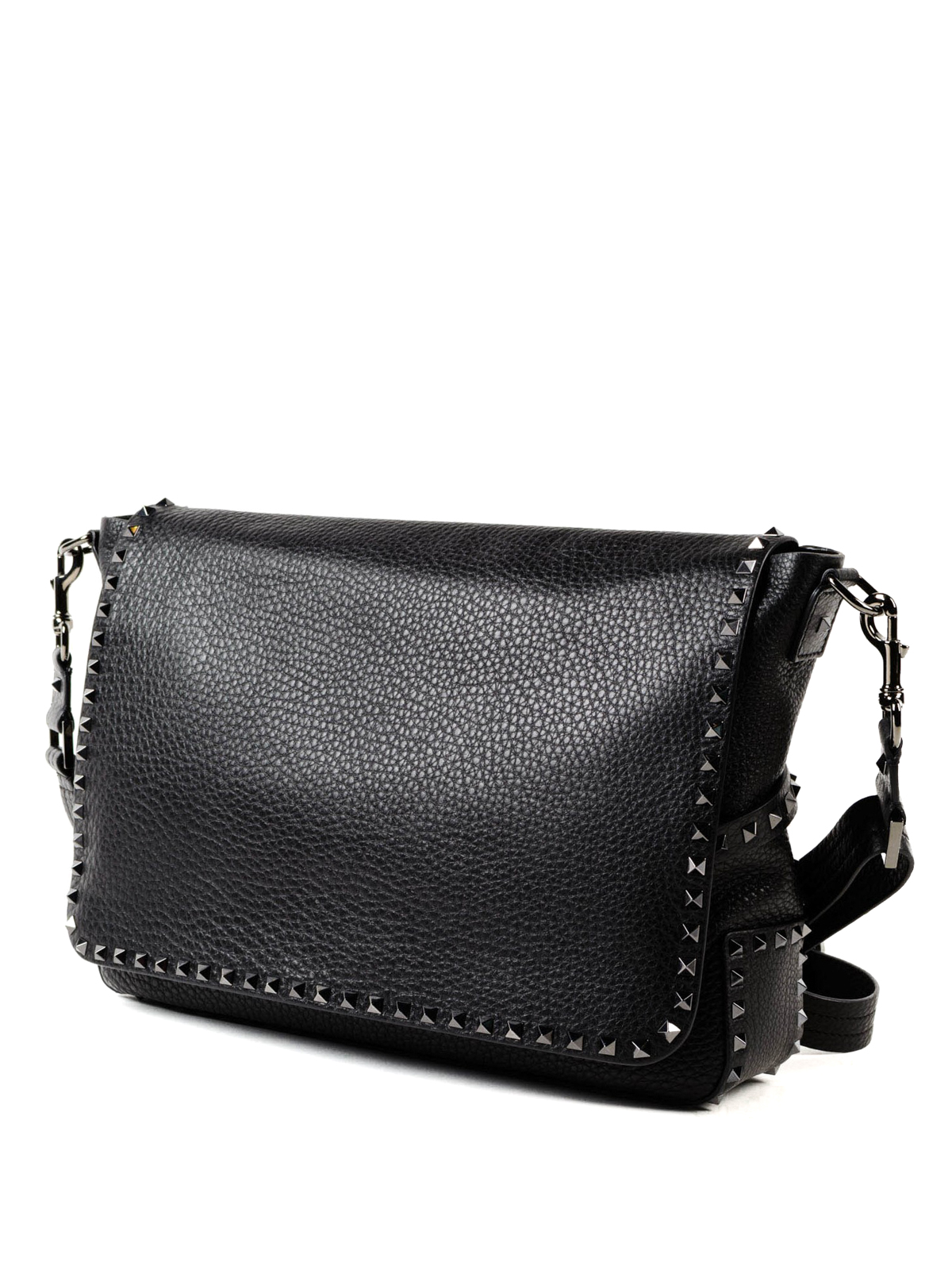 rockstud leather shoulder bag