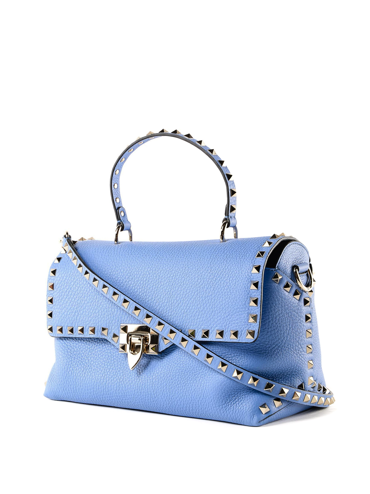affjedring Ikke moderigtigt finansiere Totes bags Valentino Garavani - Rockstud sky blue leather tote bag -  RW2B0D16VSLGY7