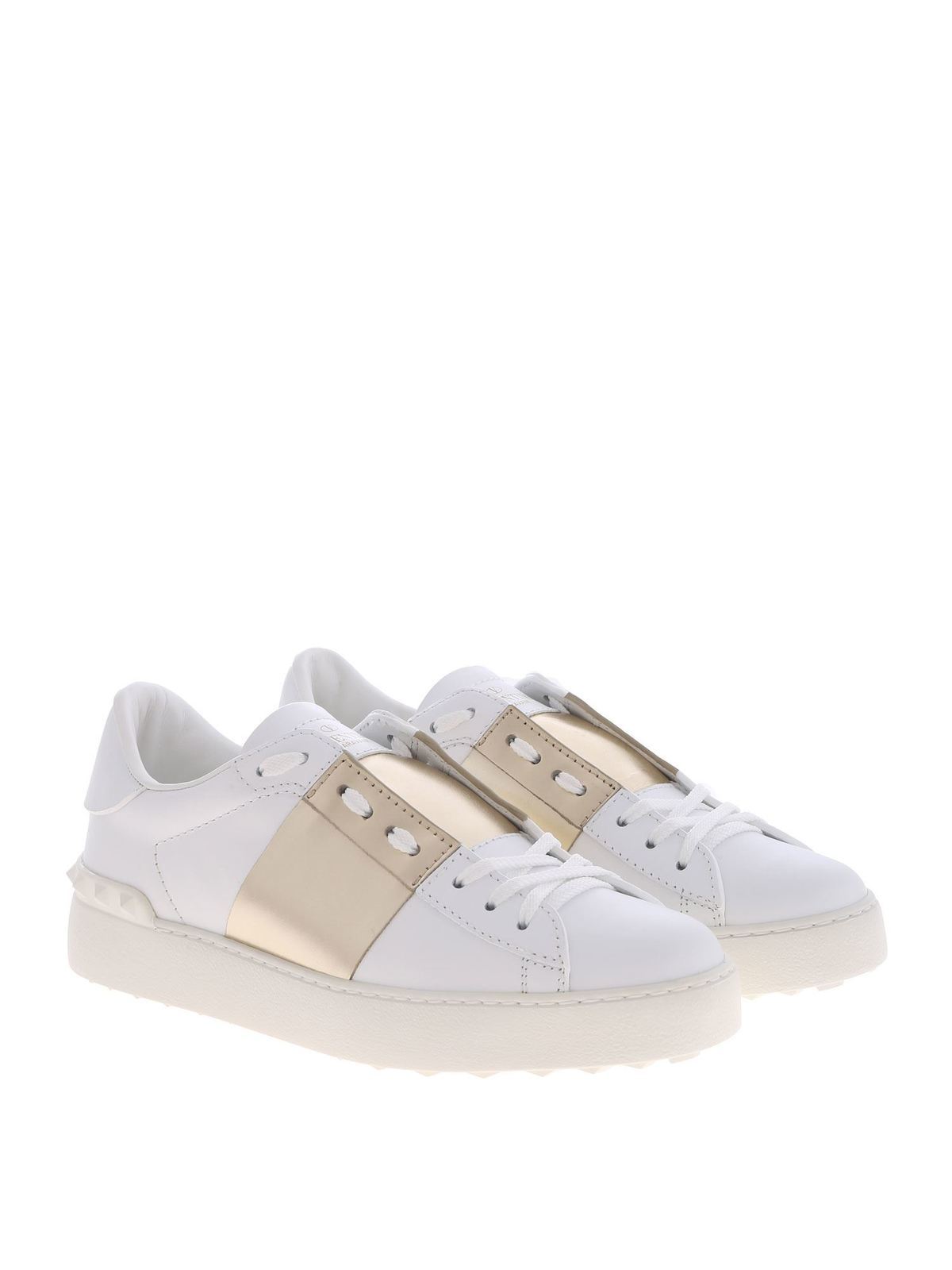 Trainers Valentino - Open sneakers in white platinum TW2S0781FLRL71