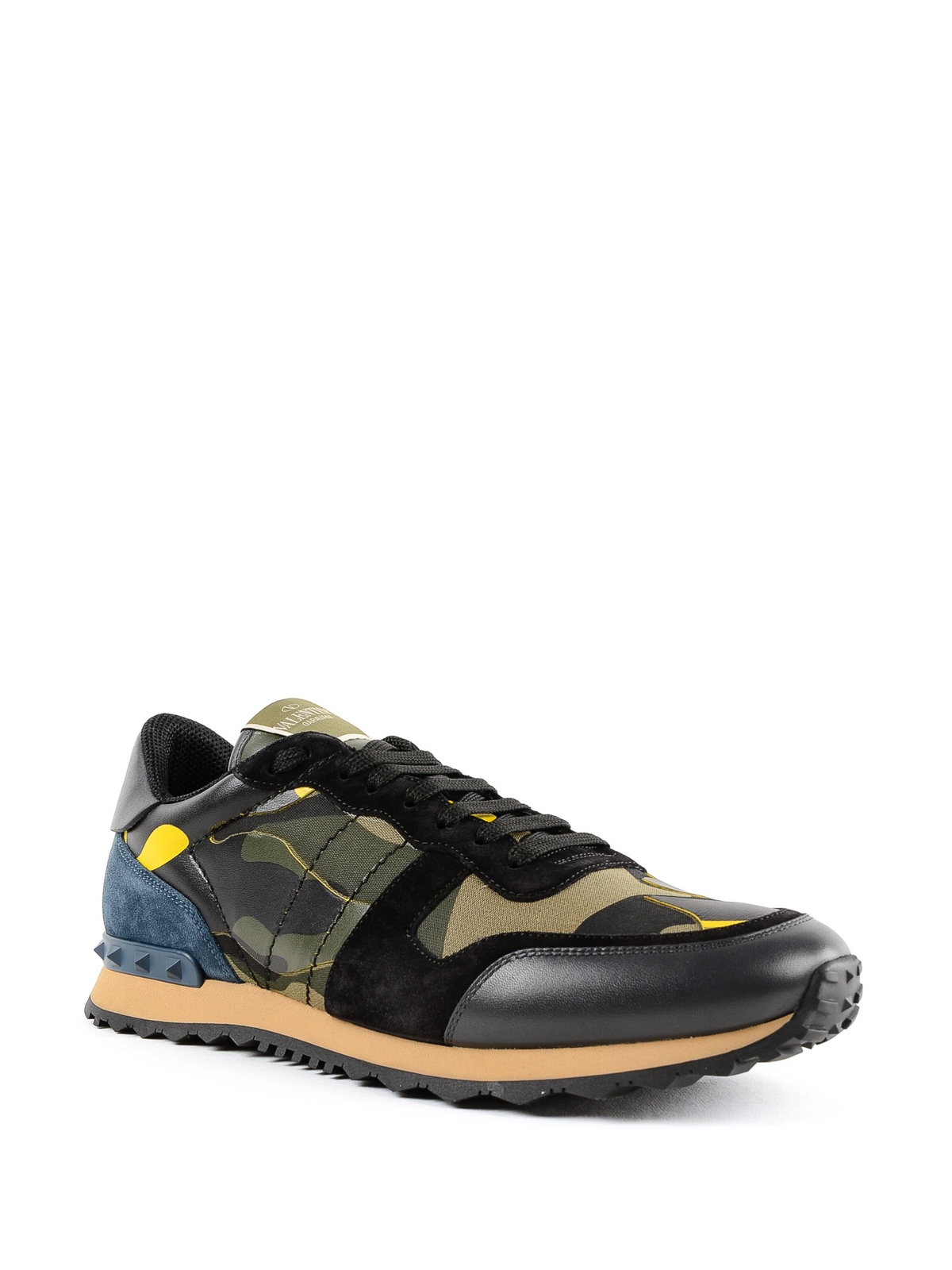 valentino trainers yellow camo