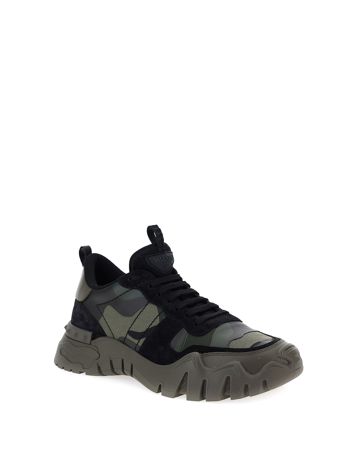 valentino garavani rockrunner plus camouflage sneakers