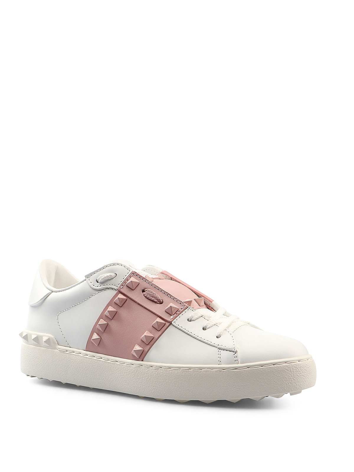 pink and white valentino trainers