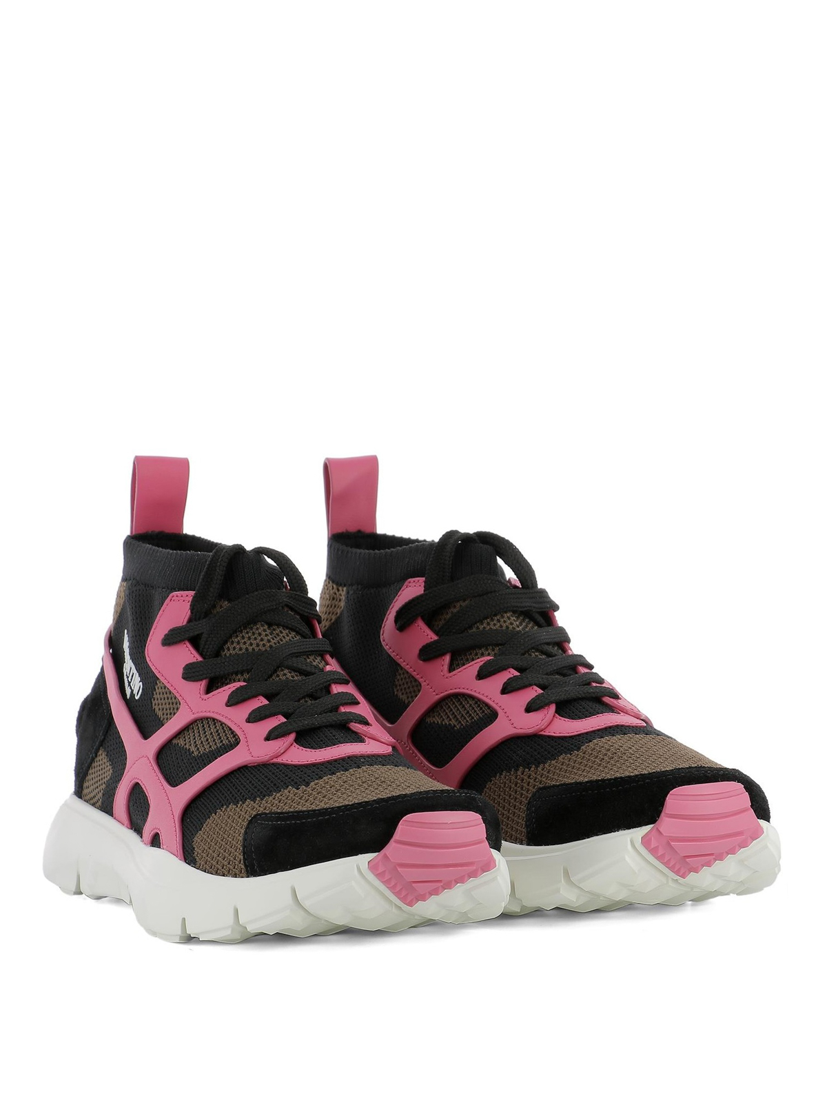 black and pink valentino trainers