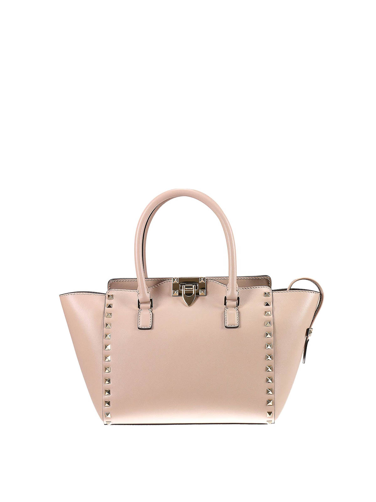 rockstud leather tote