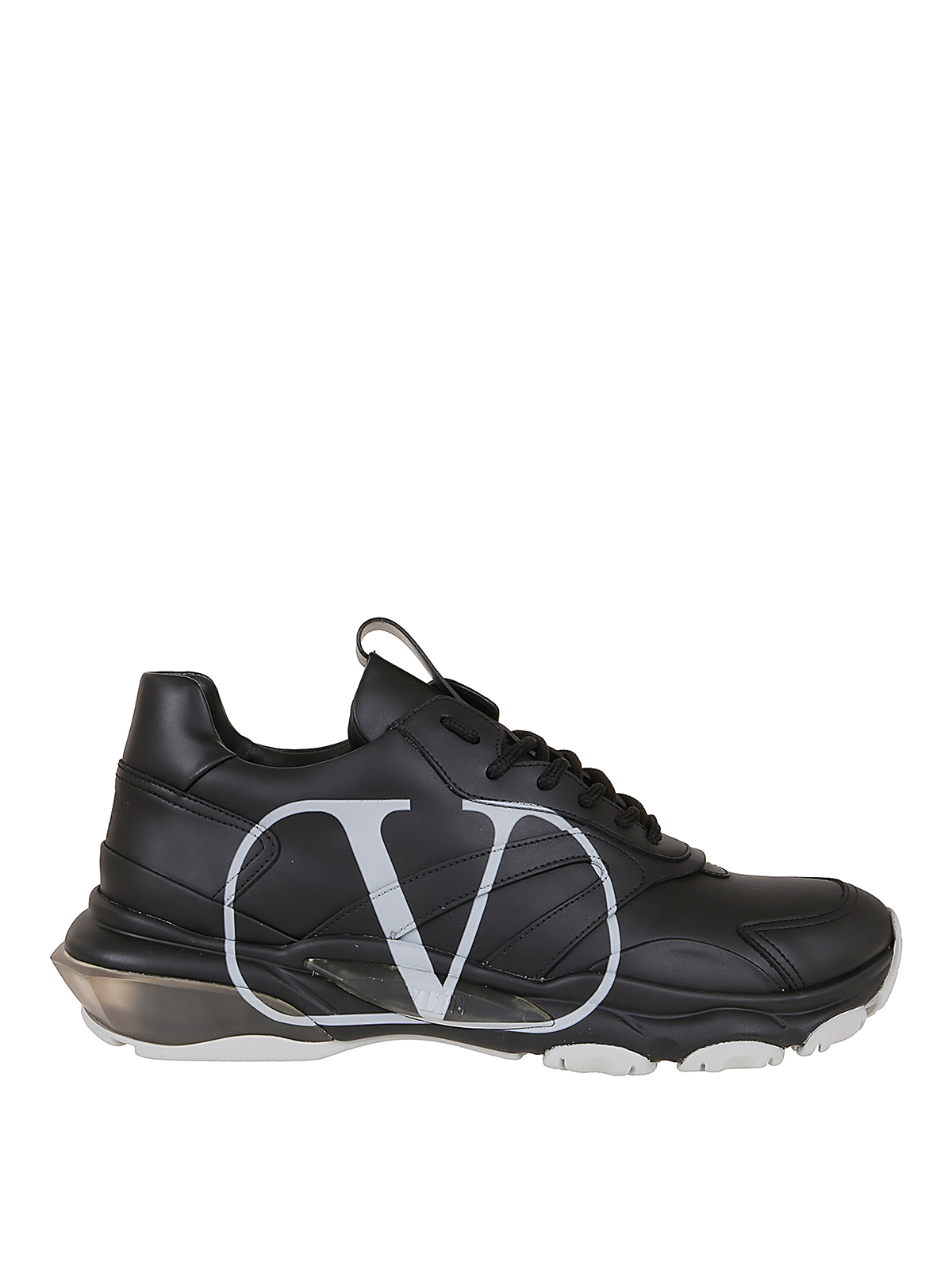Valentino Garavani - Vlogo print leather sneakers - trainers ...