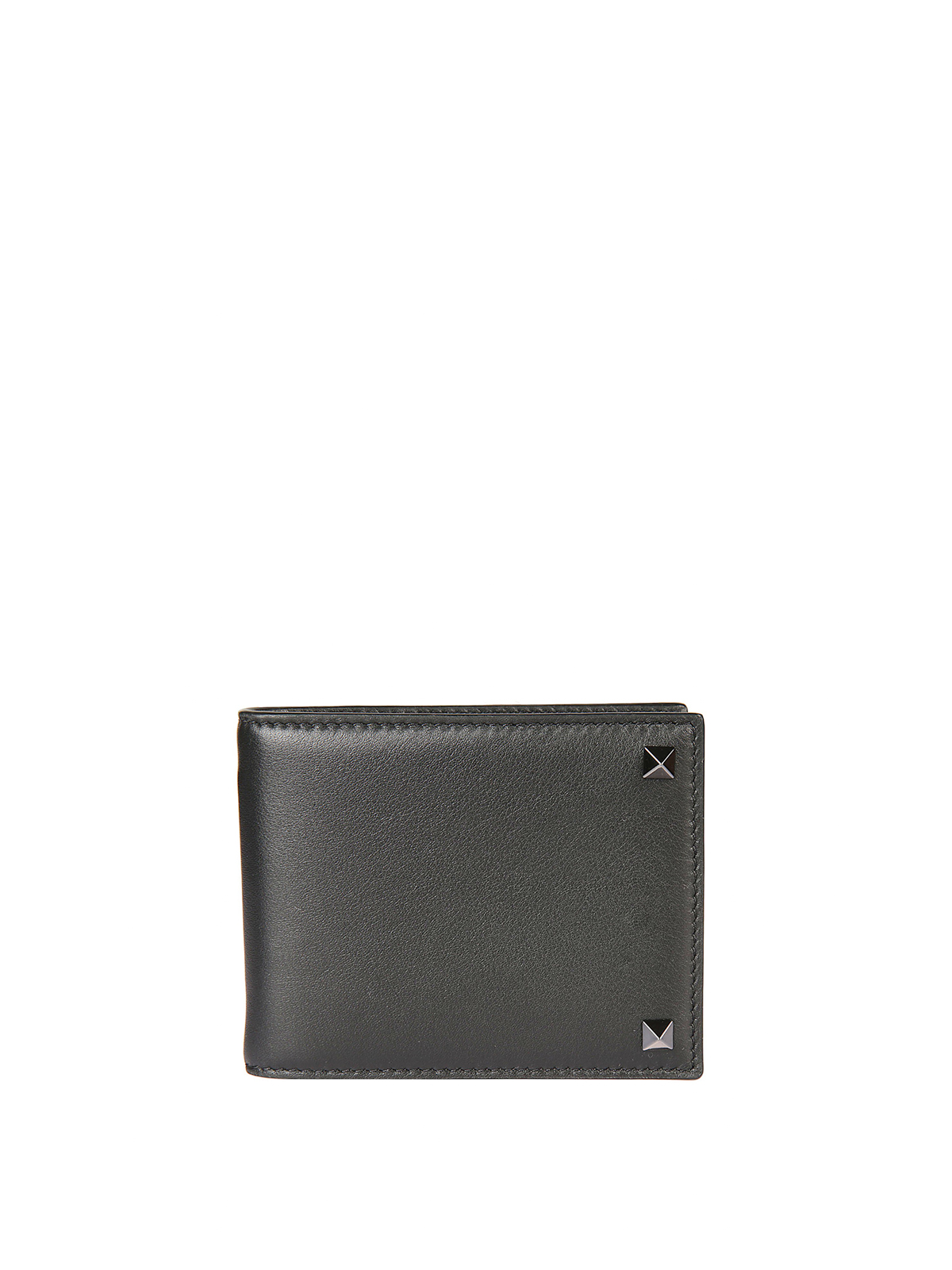 Valentino Garavani - Studded leather bifold wallet - wallets & purses ...