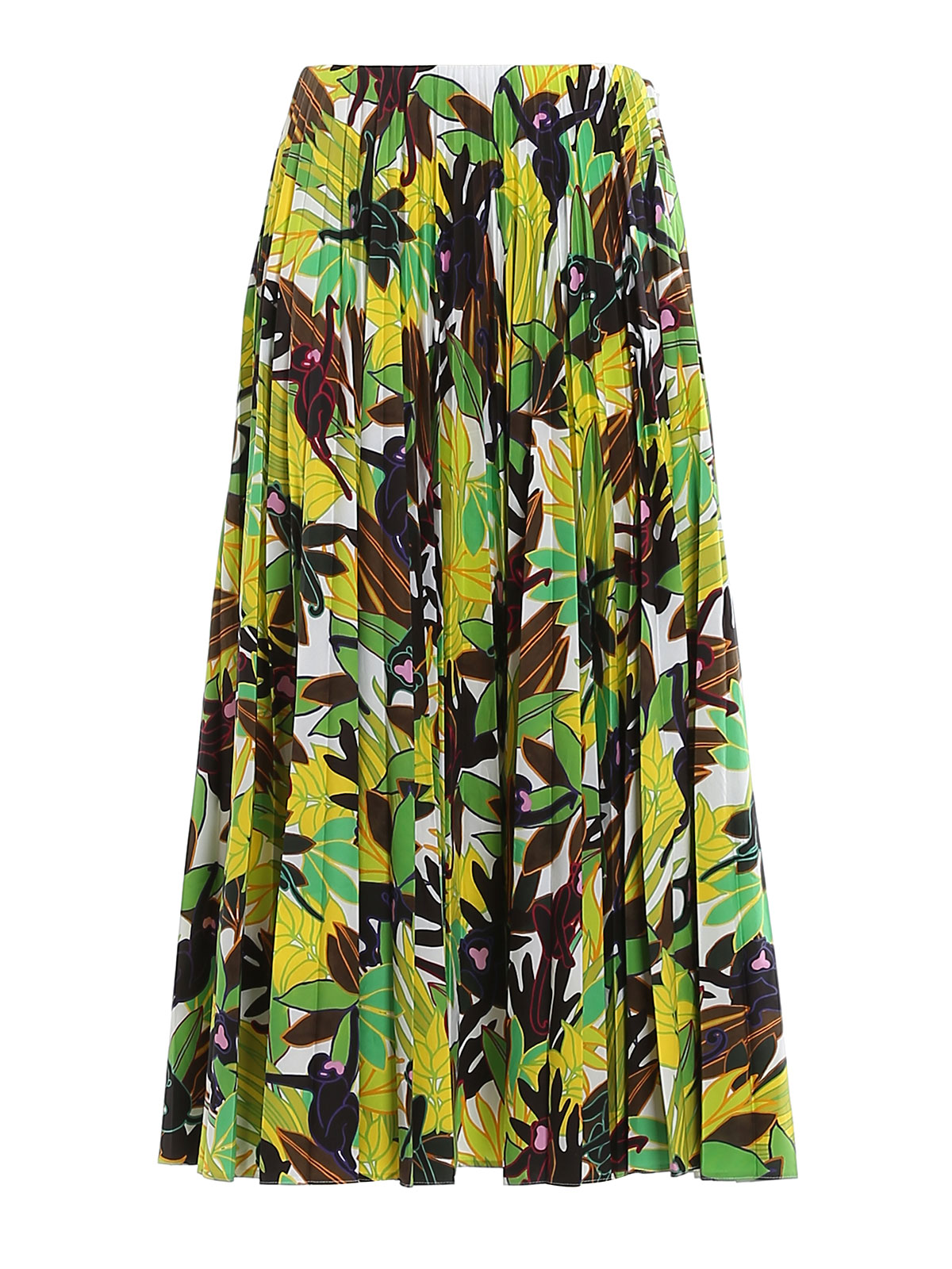 Long skirts Valentino Patterned cotton pleated skirt TB0RA5U55DEK81