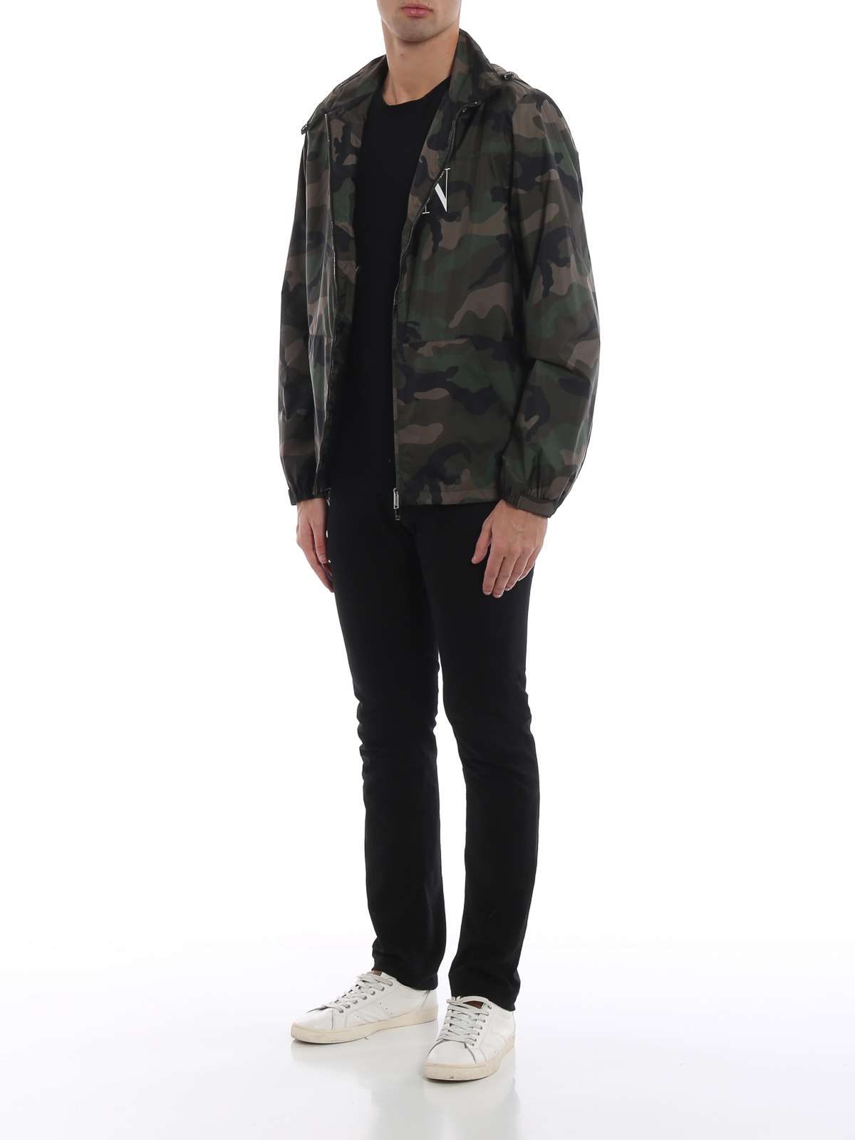 Casual jackets Valentino - VLTN camouflage nylon windbreaker 