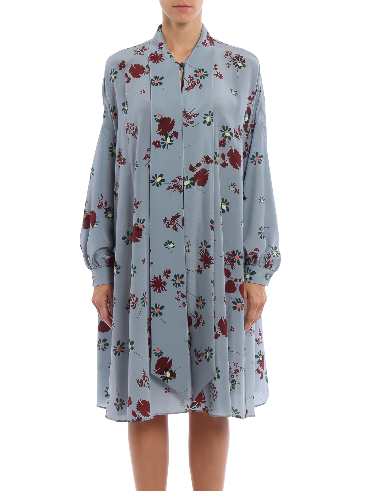 Valentino Fl Print Silk Dress Tail Dresses Nb3vae603e34 Valentino Tail Dresses Online Fl Print Silk Dress