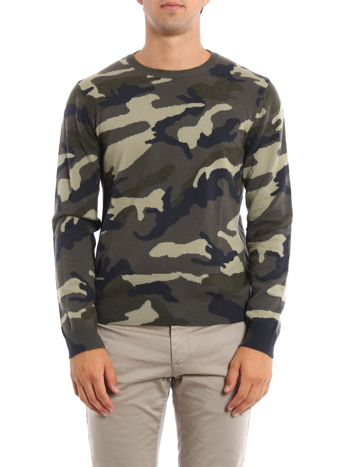 Crew Valentino - camouflage sweater -
