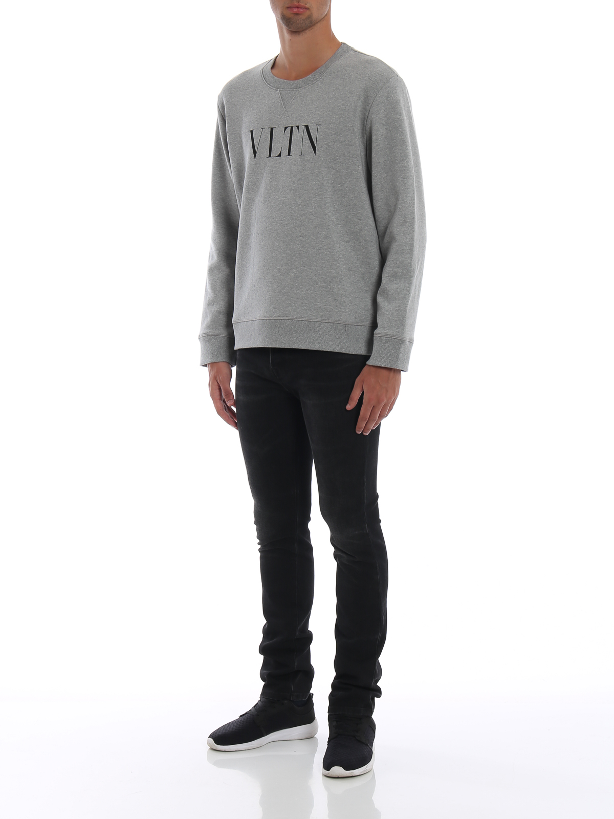 Sweatshirts & Sweaters Valentino - VLTN print melange jersey 