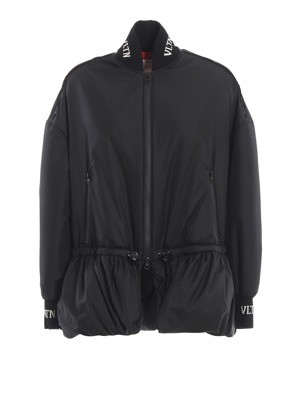 peplum drawstring windbreaker jacket