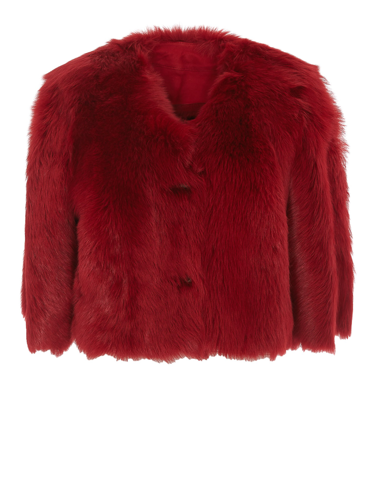 Fur & Shearling Coats Valentino Red - Reversible real fur jacket ...