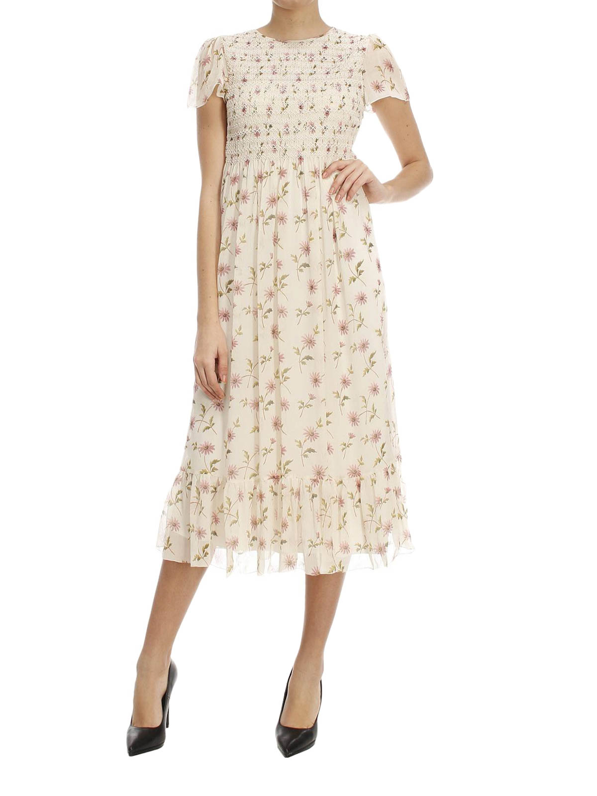 Floral print silk long dress by Valentino Red - maxi ...