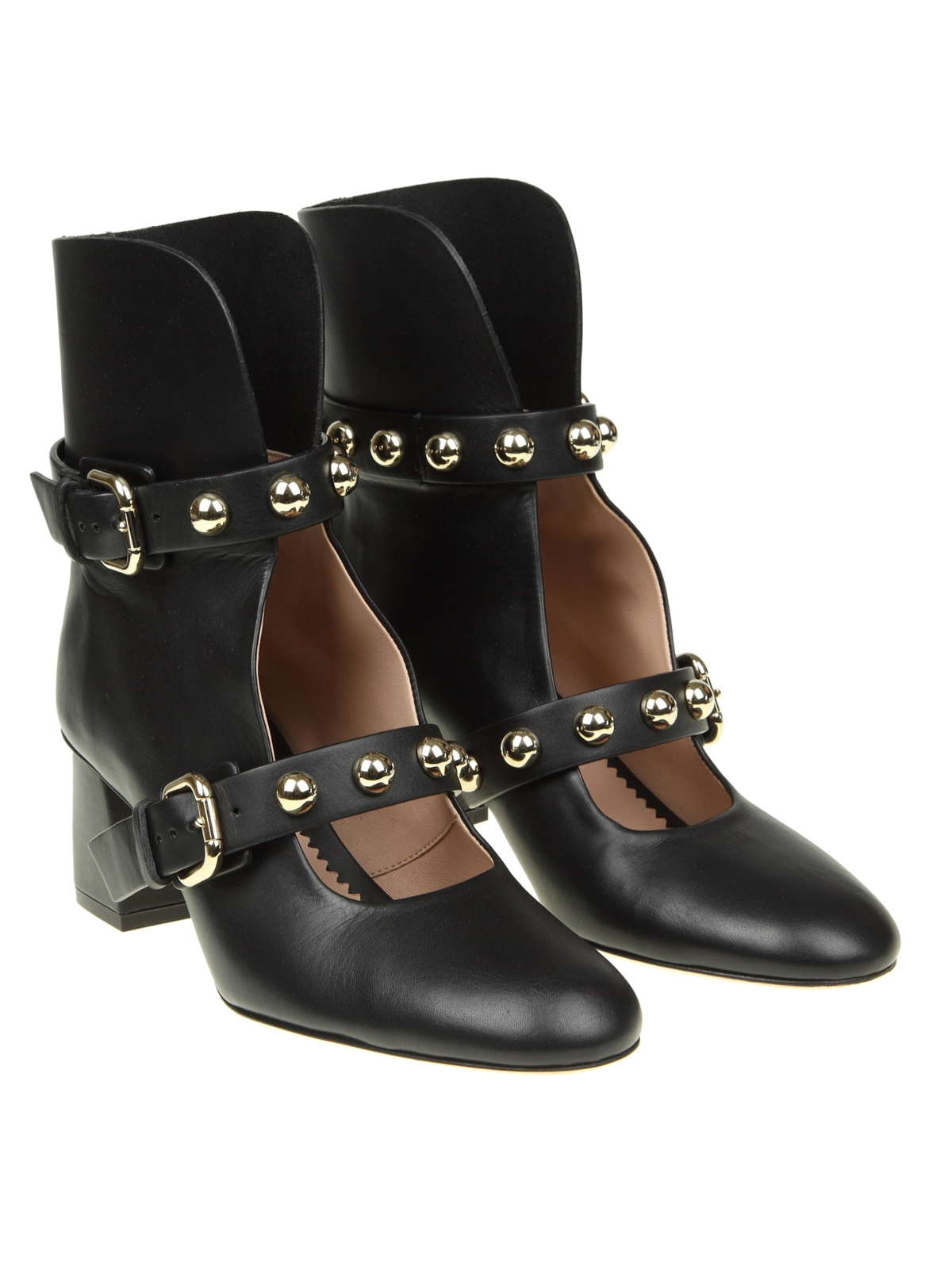 ankle boots with open front