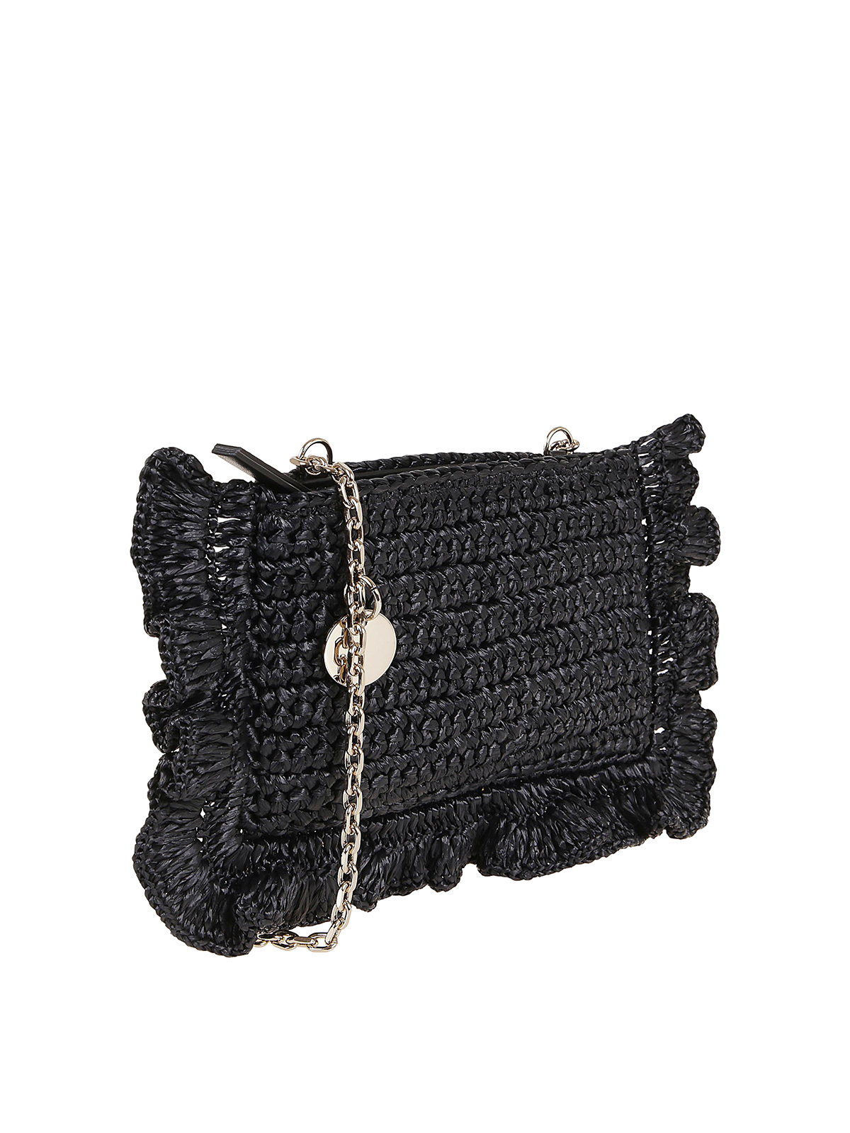 woven raffia clutch