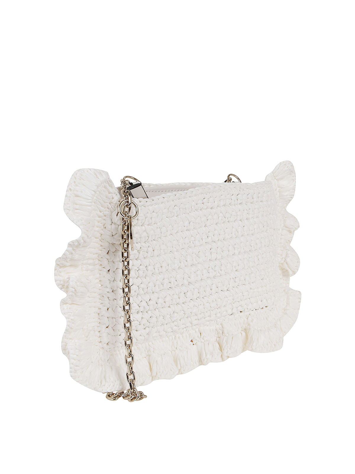 woven raffia clutch