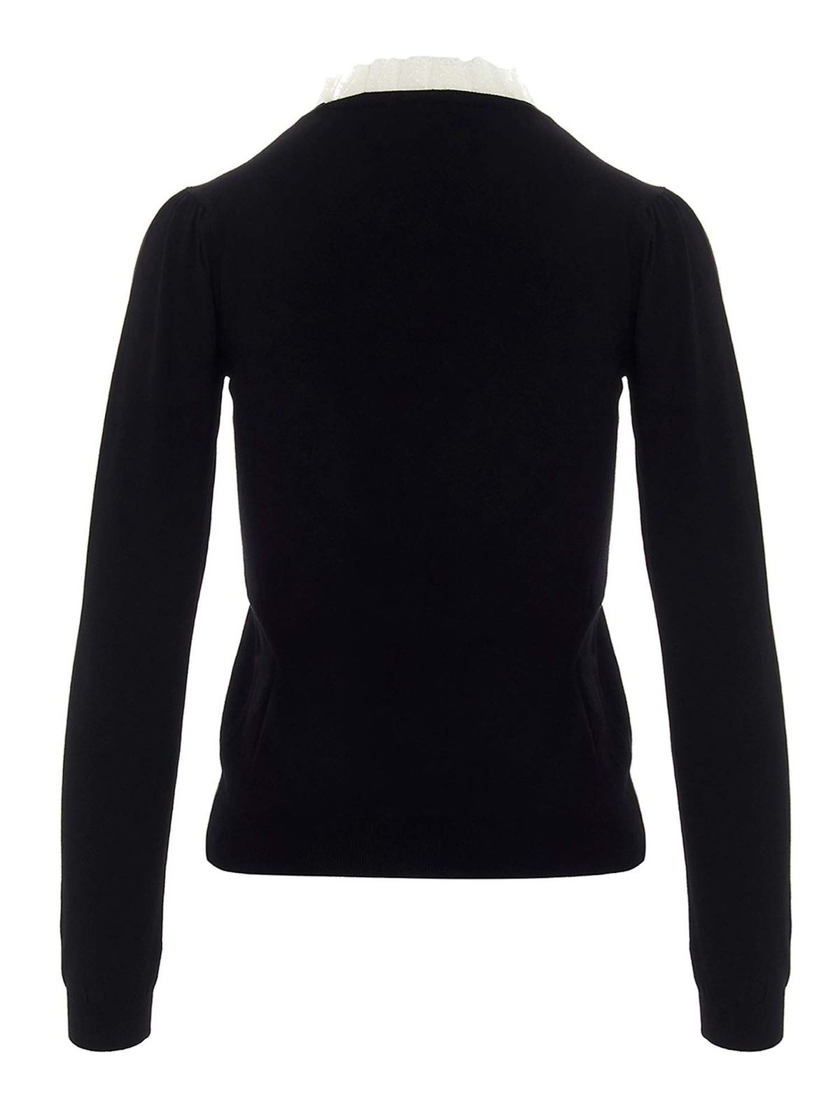 jumper with lace collar