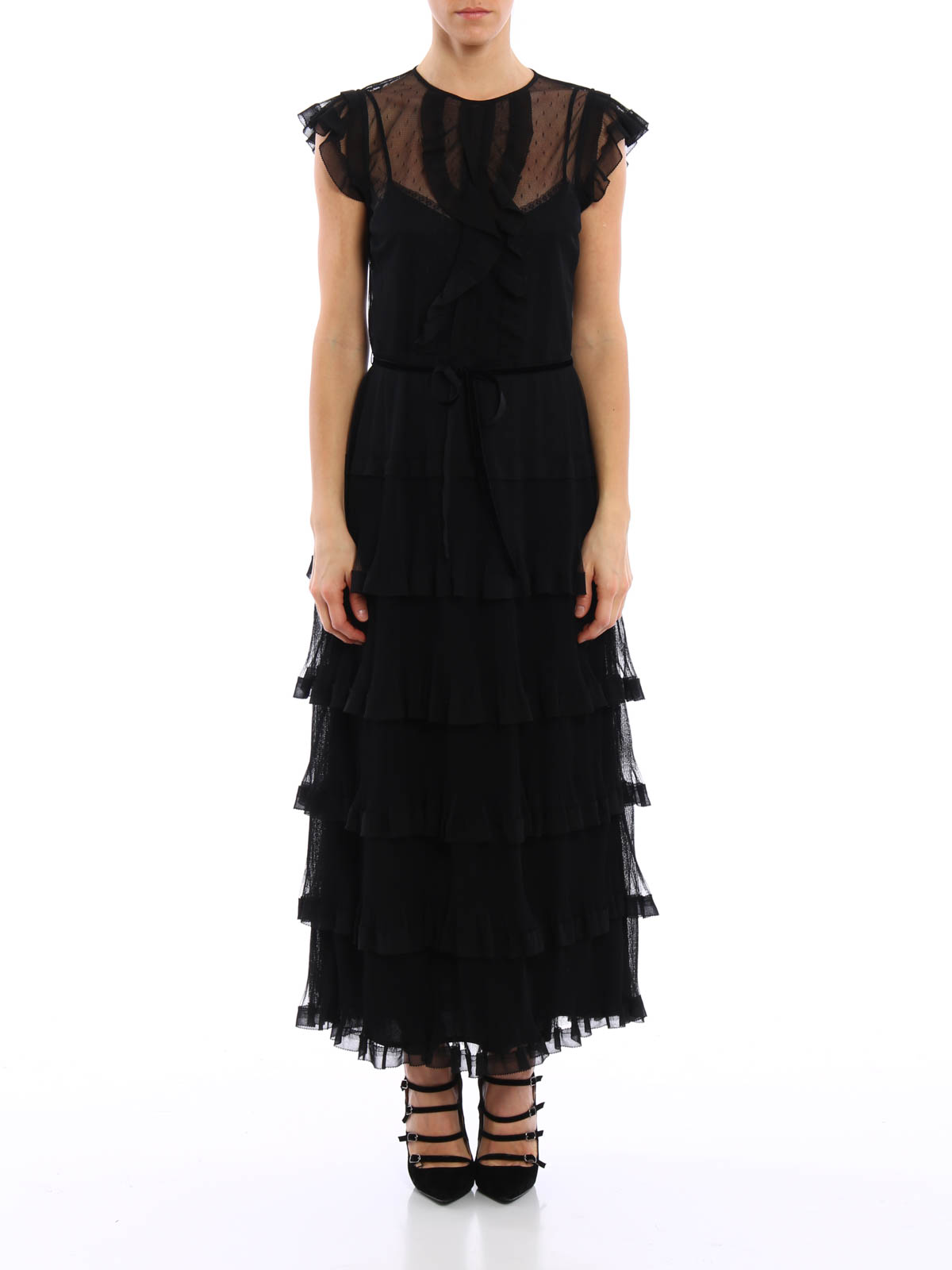 Vestidos de noche Valentino Red - Vestido De Noche Negro - MR3VA04R2SB0NO