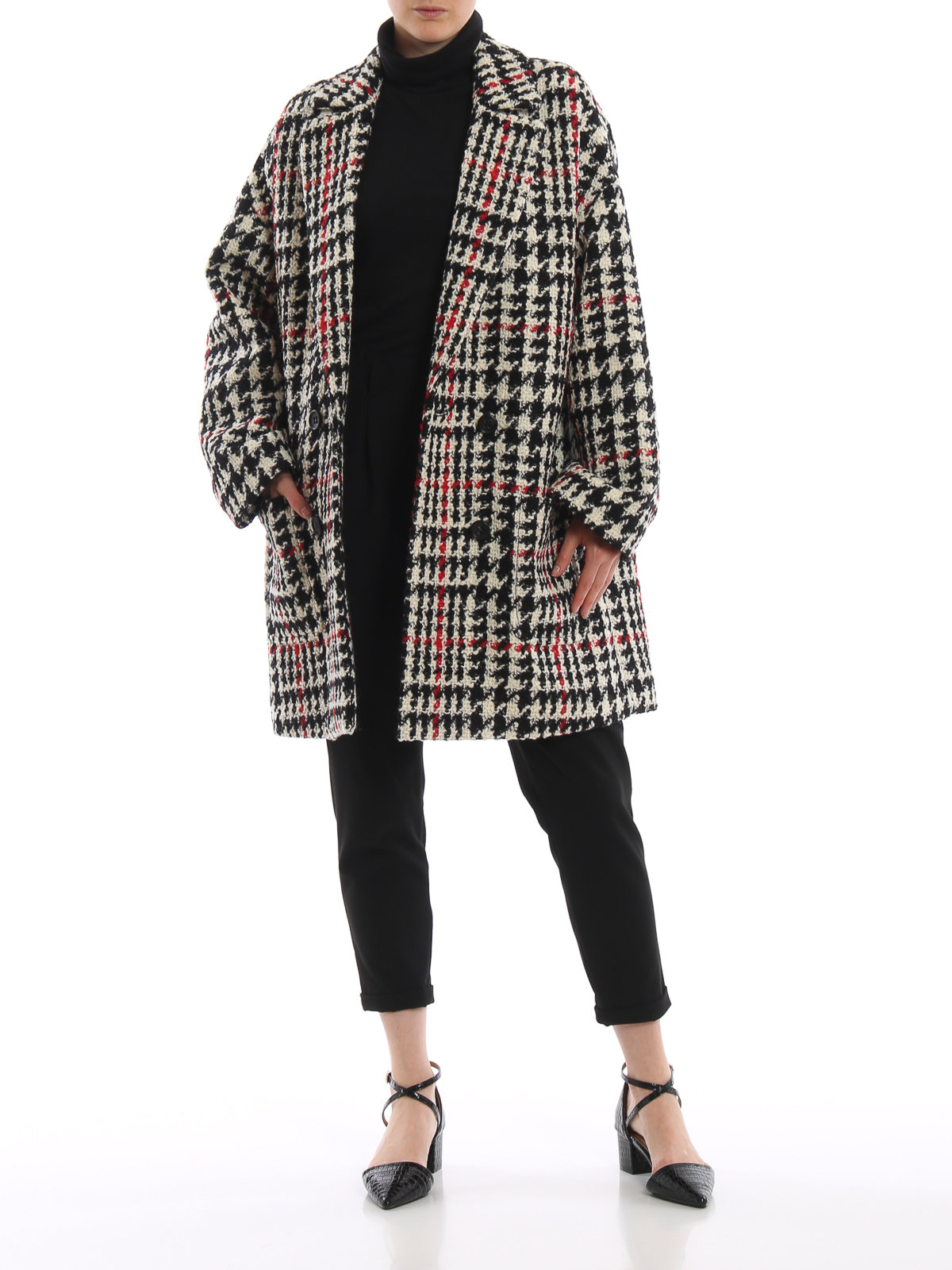 red valentino houndstooth coat