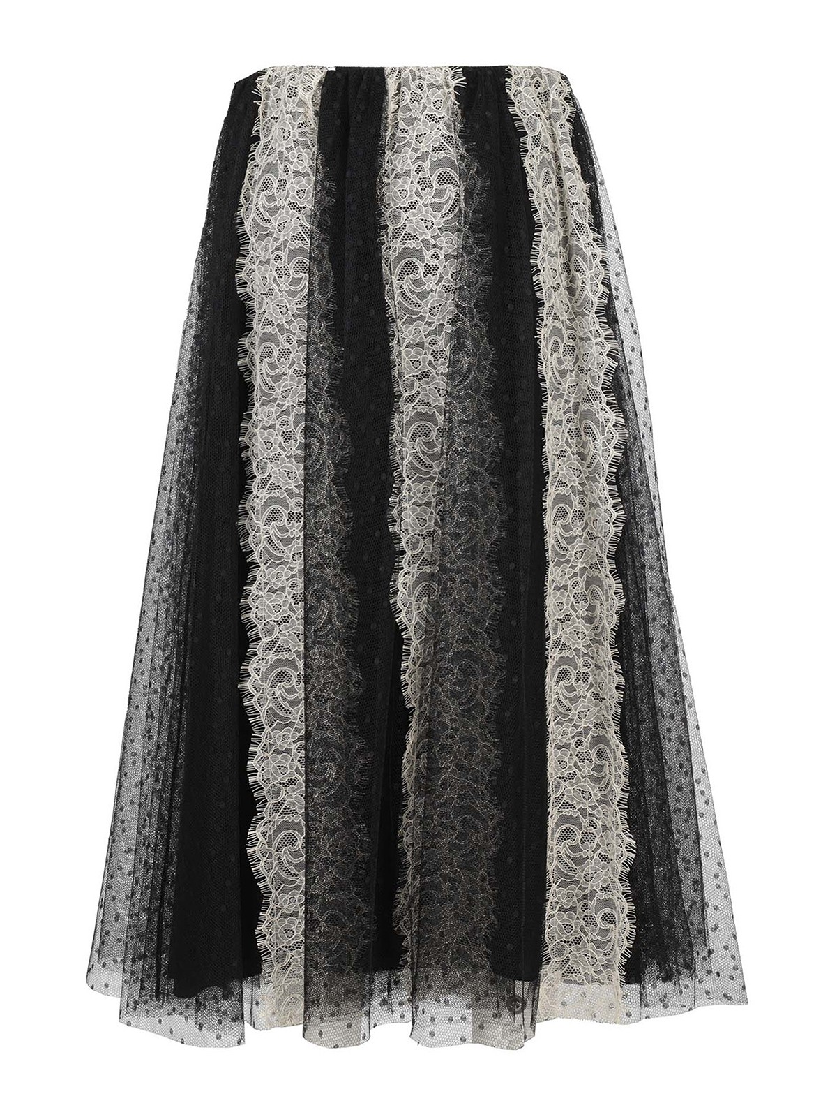 Gonne al ginocchio e longuette Valentino Red - Gonna in tulle e pizzo -  VR3RA01H5P10NA