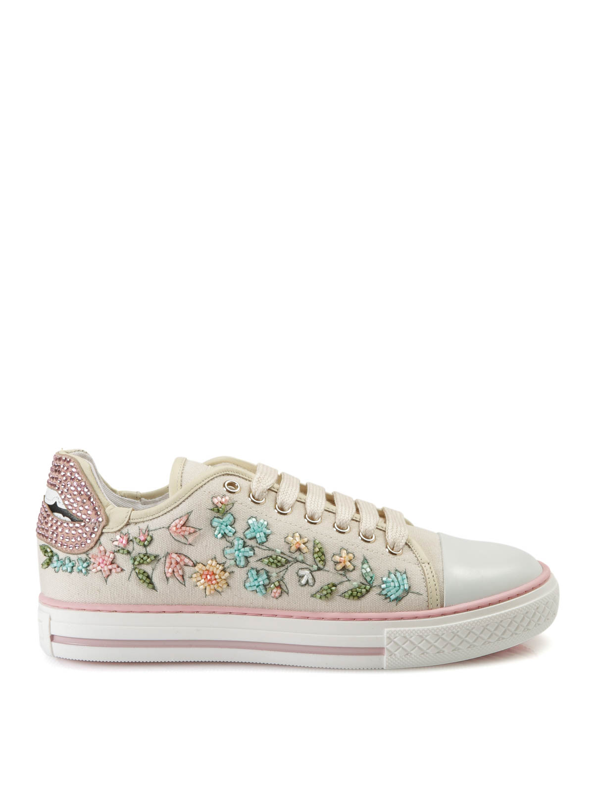 Trainers Red Floral beads sneakers -