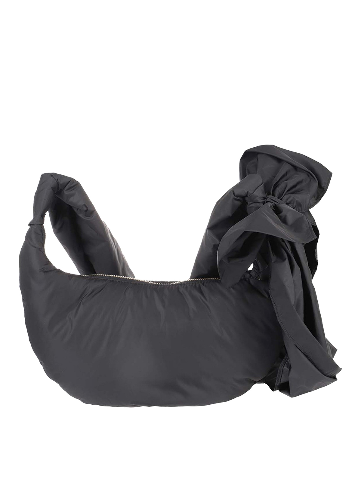 Click to view more detailed imagery on our partner's website Red Valentino Bow Detail Nylon Hobo Bag In Black