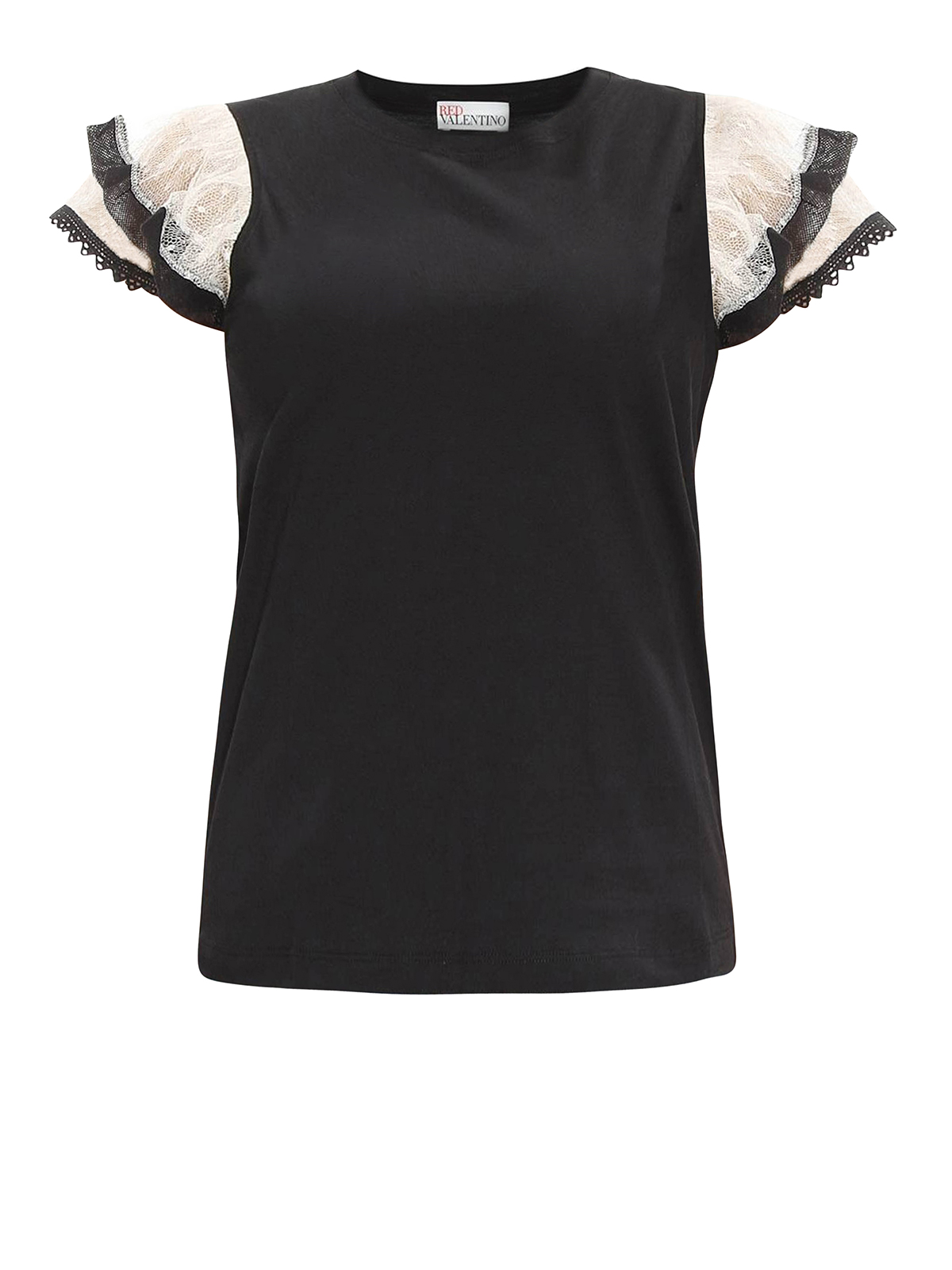 frilled sleeves detail t shirt by valentino t shirts frilled sleeves detail t shirt by valentino t shirts