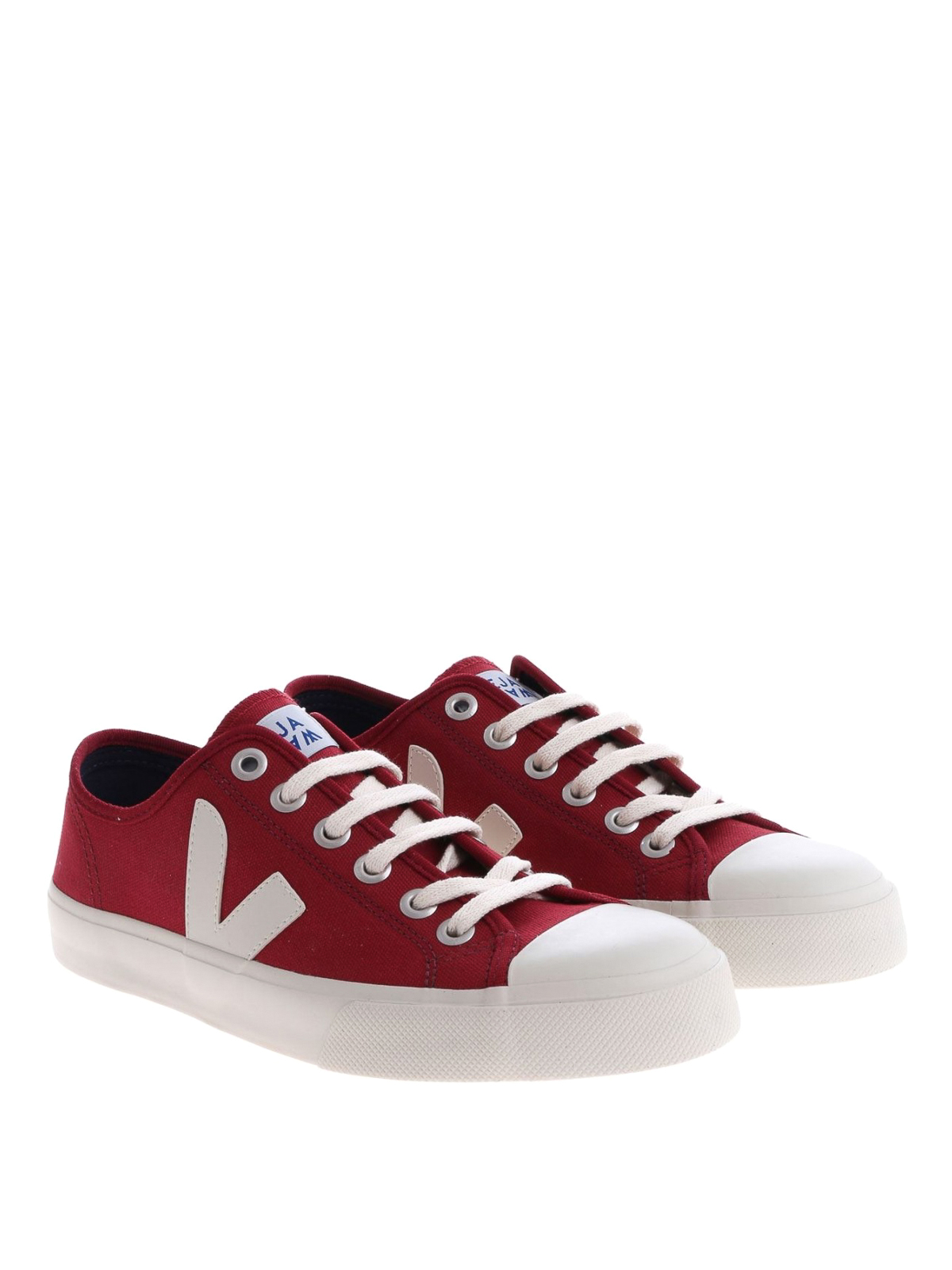 Veja - Wata red organic cotton sneakers 