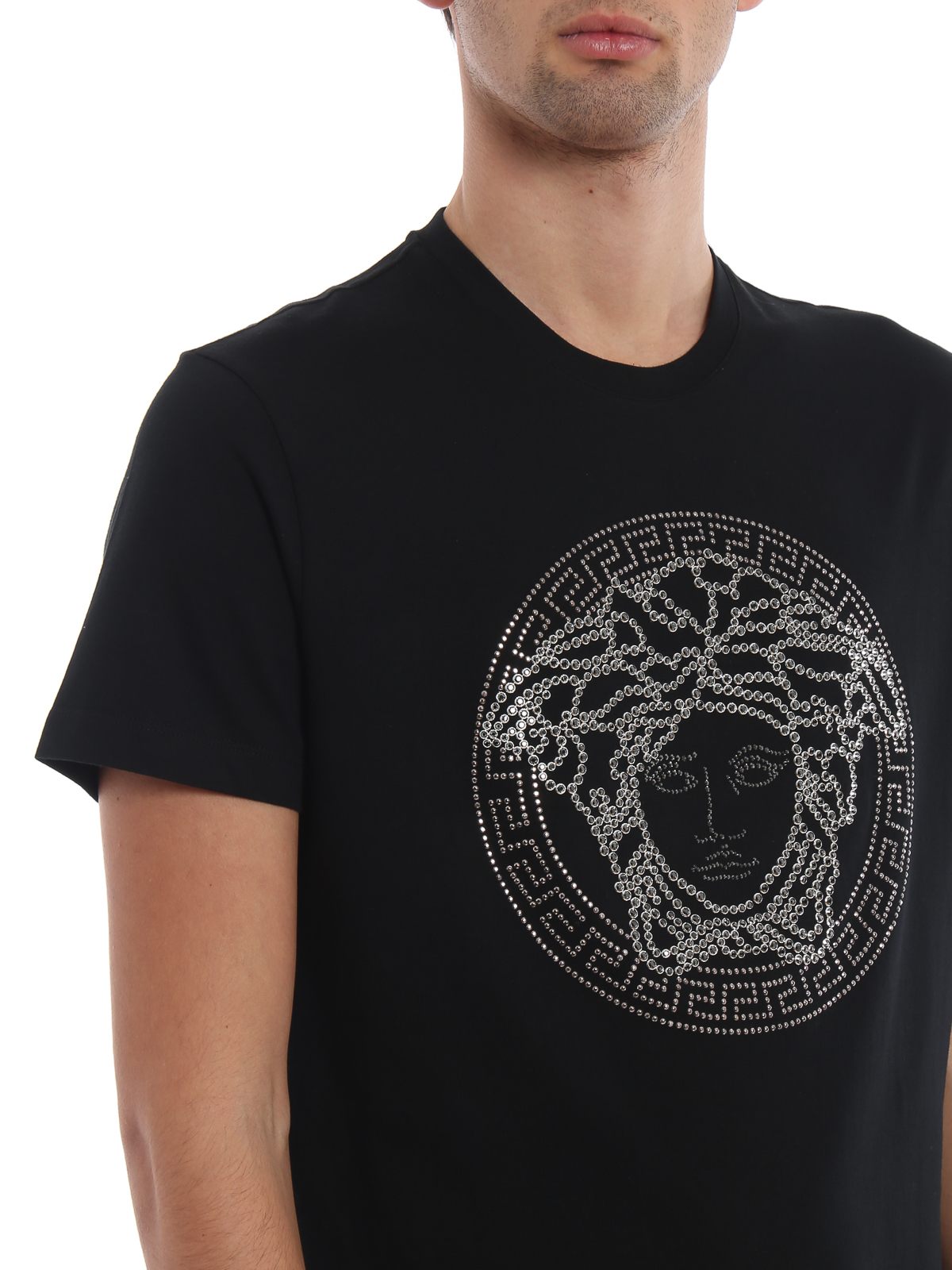 T-shirts Versace - Crystal Medusa Head T-shirt - A78902A224620A946