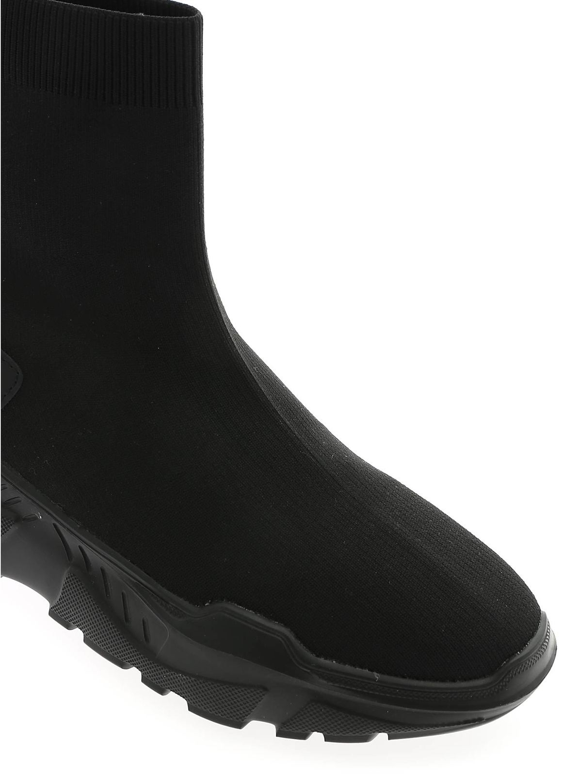 Versace - Logo sock sneakers in black - trainers - E0YVBSC771385899