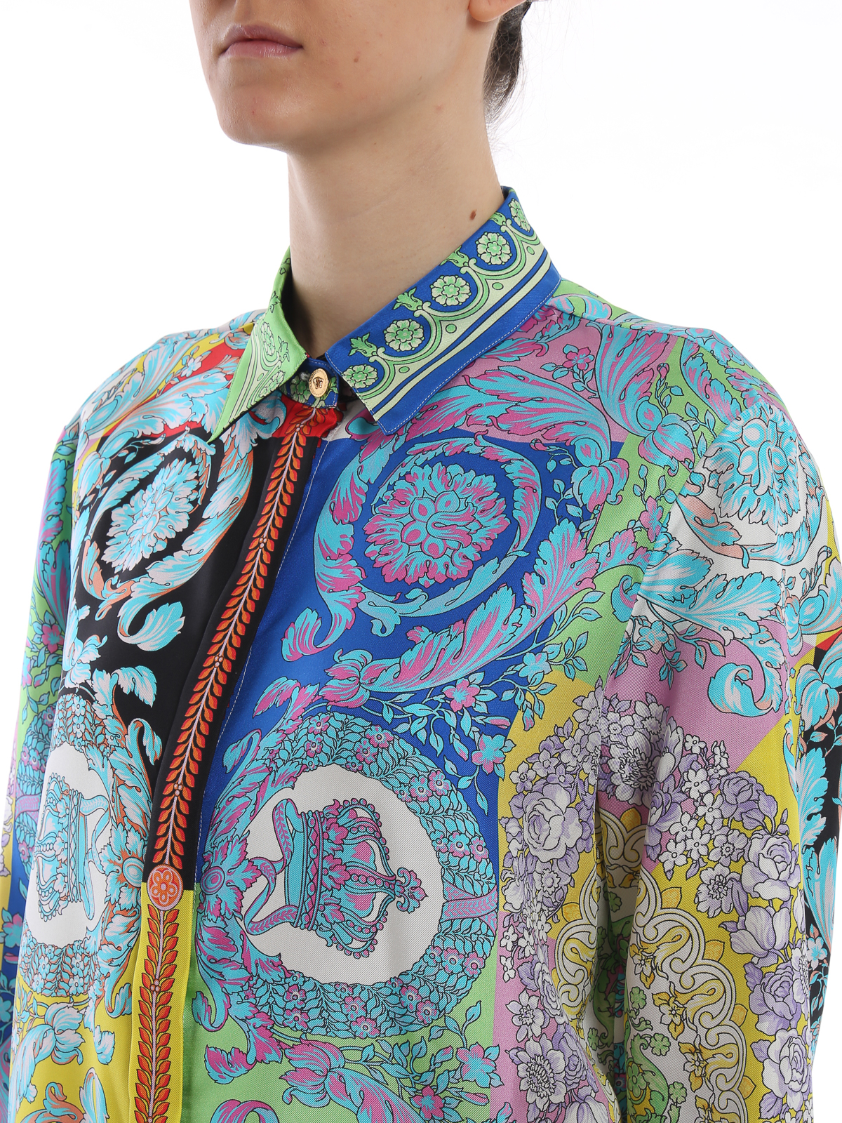 multicolor versace shirt