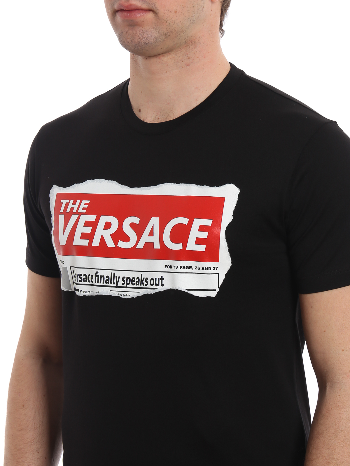 The Versace print black T-shirt 