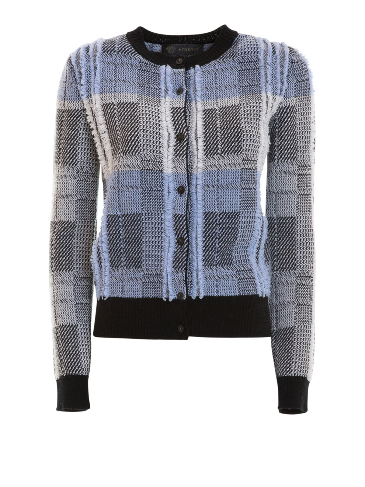  Versace  Check pattern wool cardigan  cardigans  A74593 