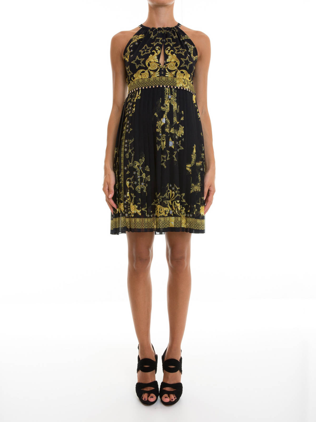 Cocktail dresses Versace Collection - Sleeveless pleated printed dress ...