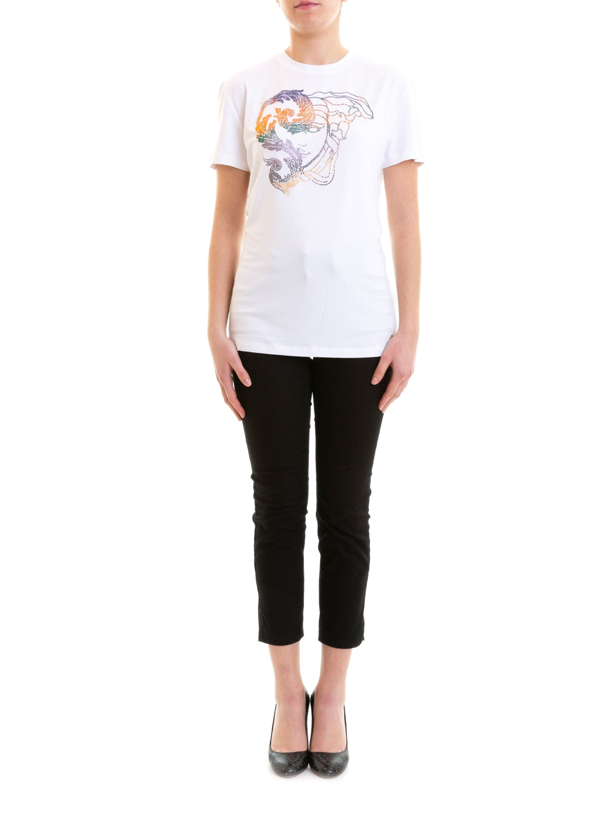 versace collection white t shirt