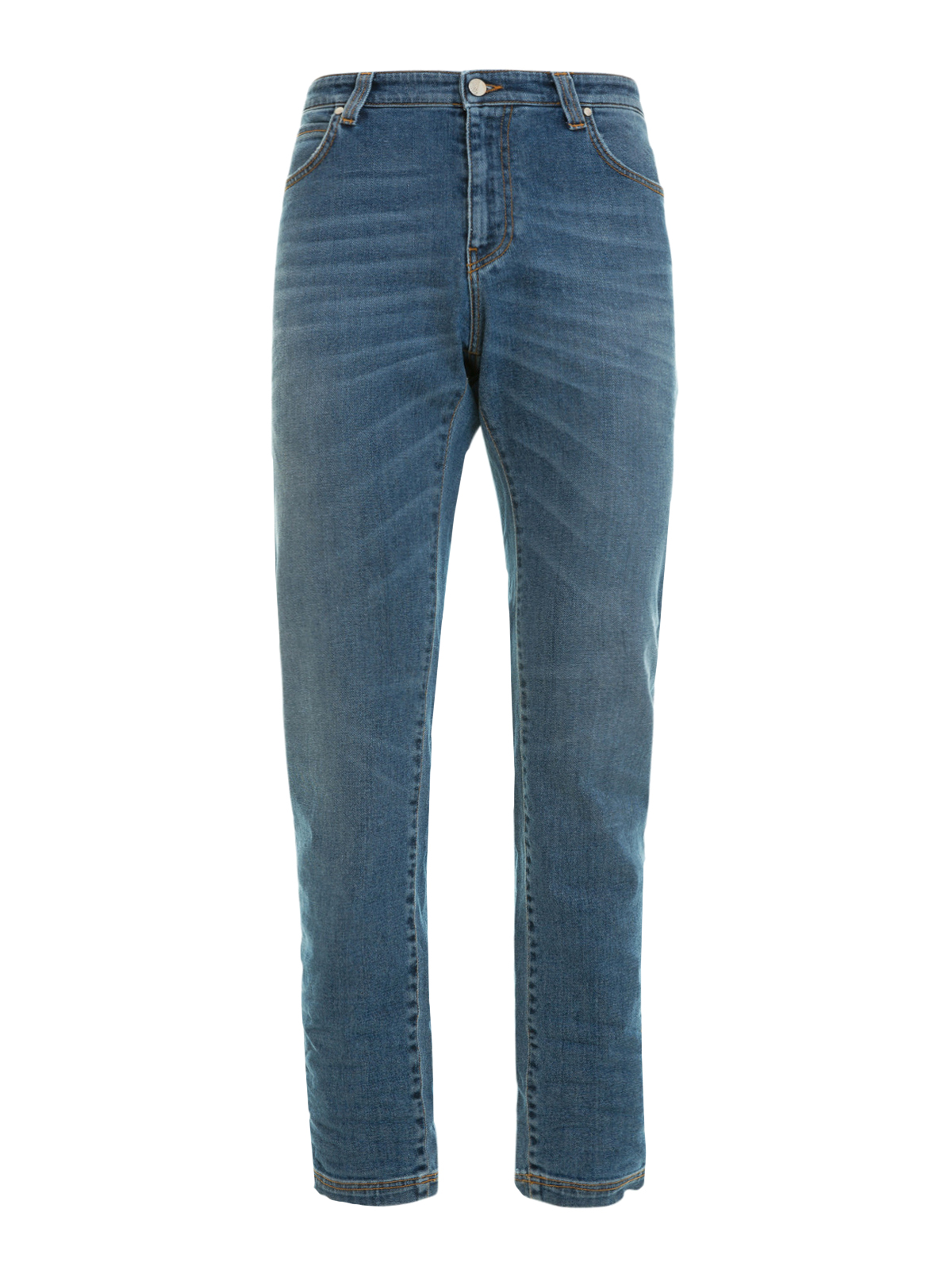 Straight leg jeans Versace Collection - Faded denim classic jeans ...